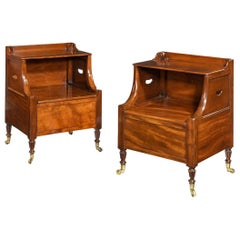 Pair of William IV Mahogany Bedside Cupboards by Gillows