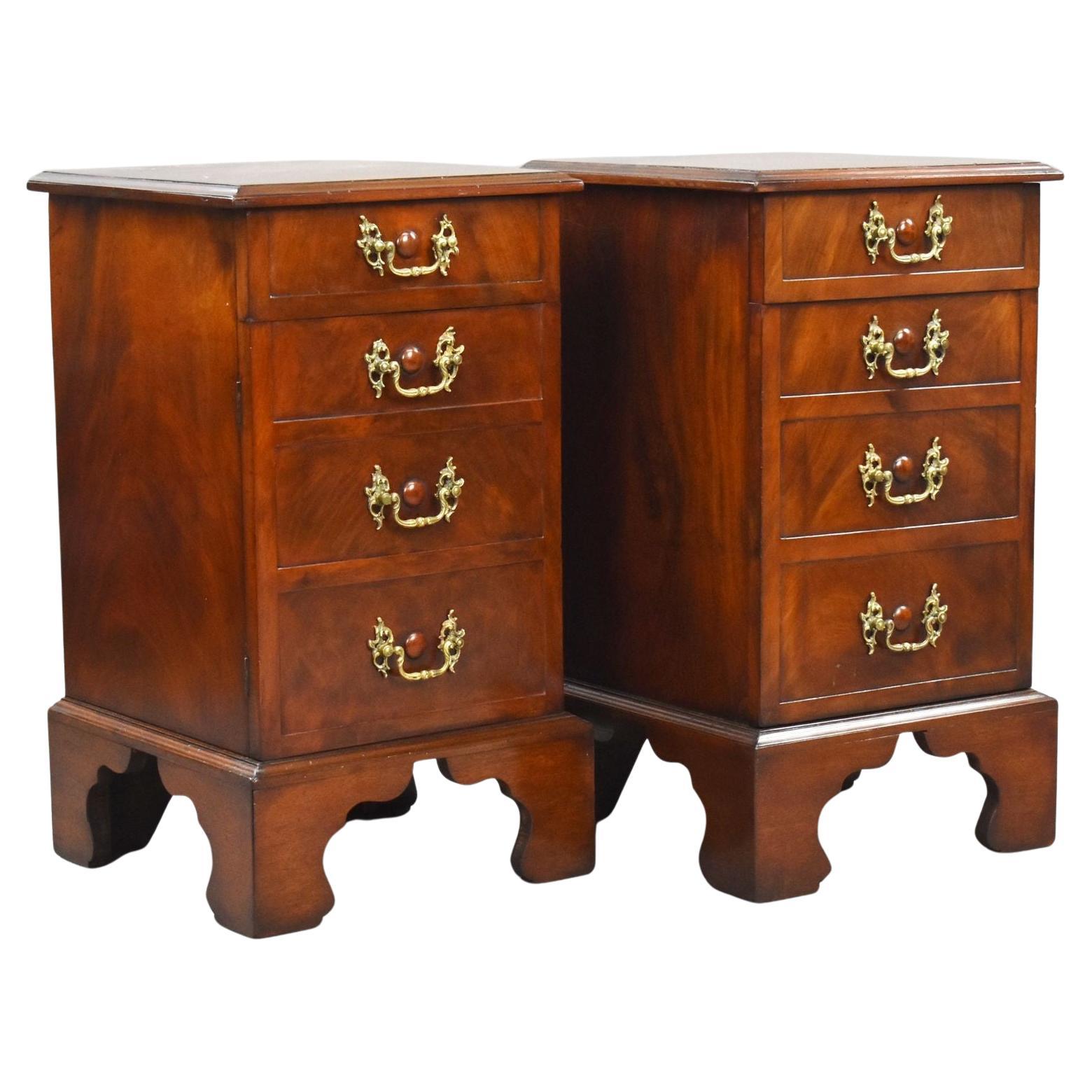 Pair of William IV Mahogany Bedsides