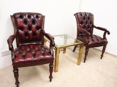 Pair of William IV Mahogany Library Chairs