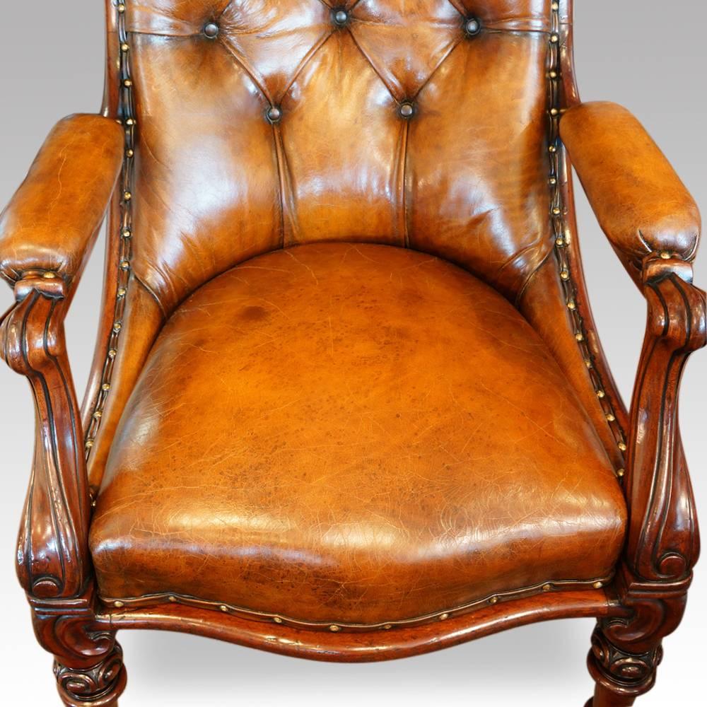 Pair of William IV Mahogany Library Chairs 4