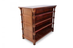 Pair of William IV Mahogany Open Two-Sided Bookcases