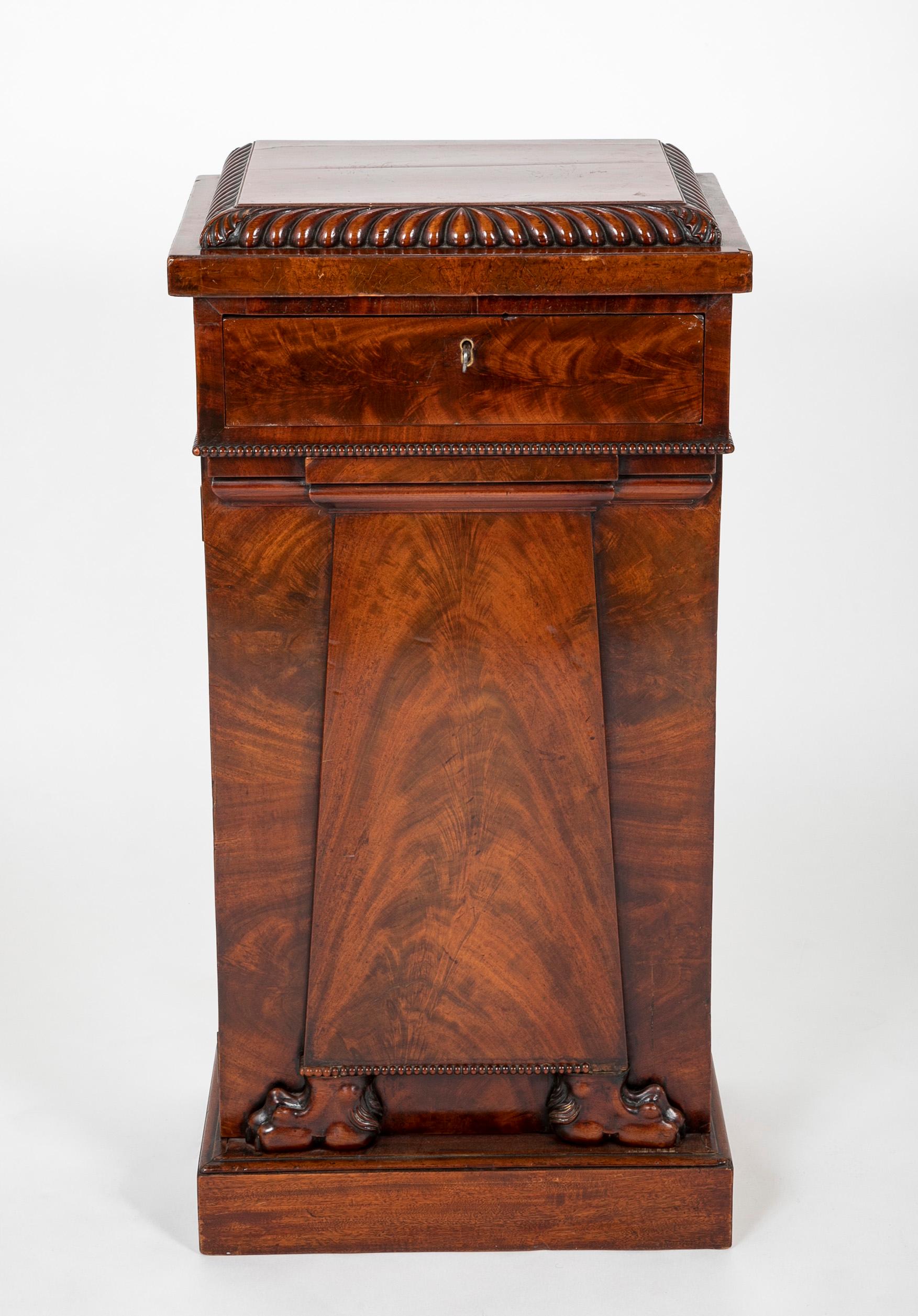 English Pair of William IV Mahogany Pedestal Cabinets