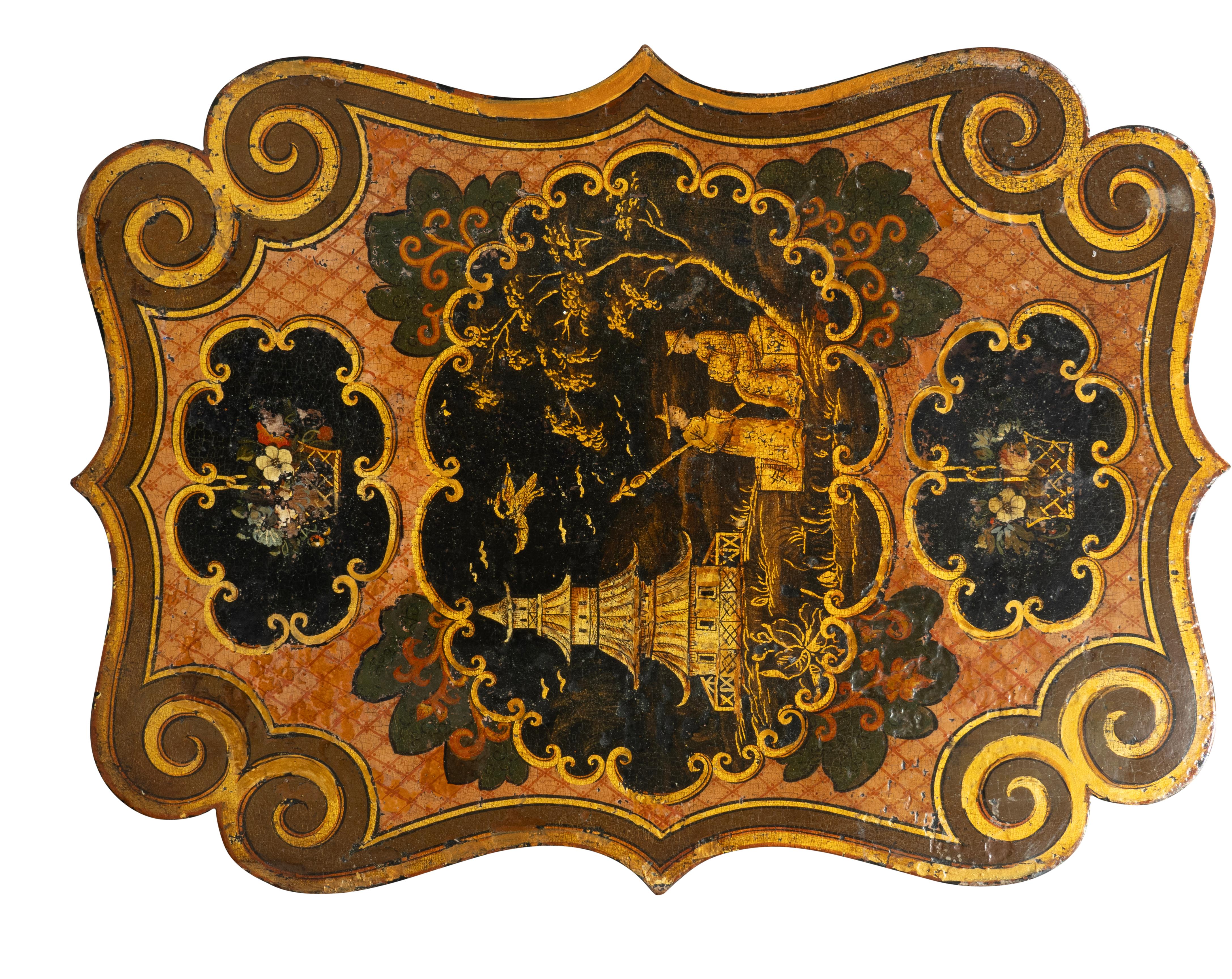 Paar William IV.-Tische aus Rosenholz und Papiermaché-Tische im Angebot 5