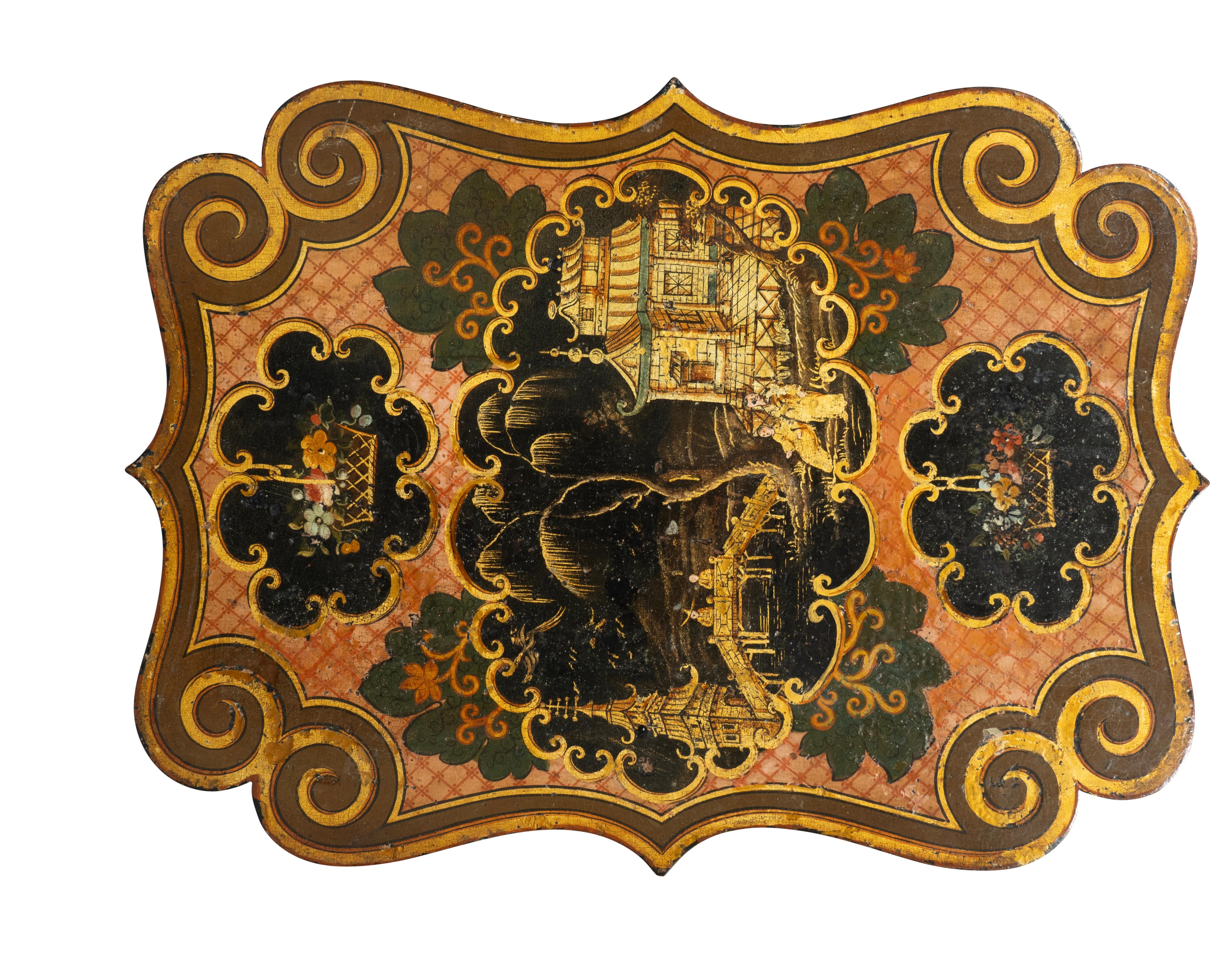 Paar William IV.-Tische aus Rosenholz und Papiermaché-Tische im Angebot 6