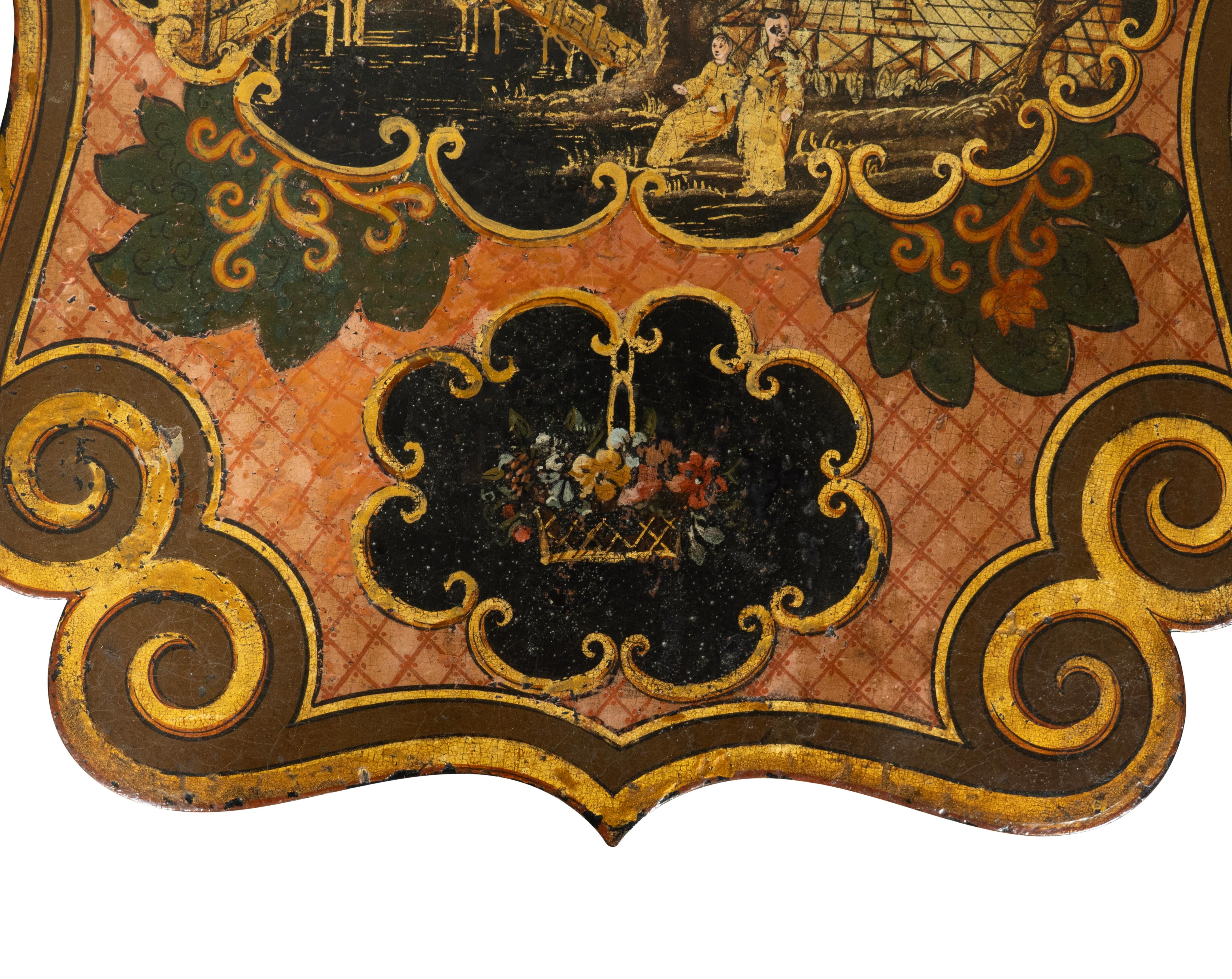 Paar William IV.-Tische aus Rosenholz und Papiermaché-Tische im Angebot 8