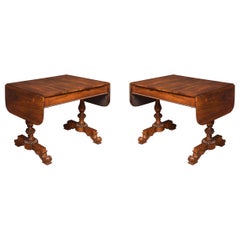 Antique Pair of William IV Rosewood Sofa Tables
