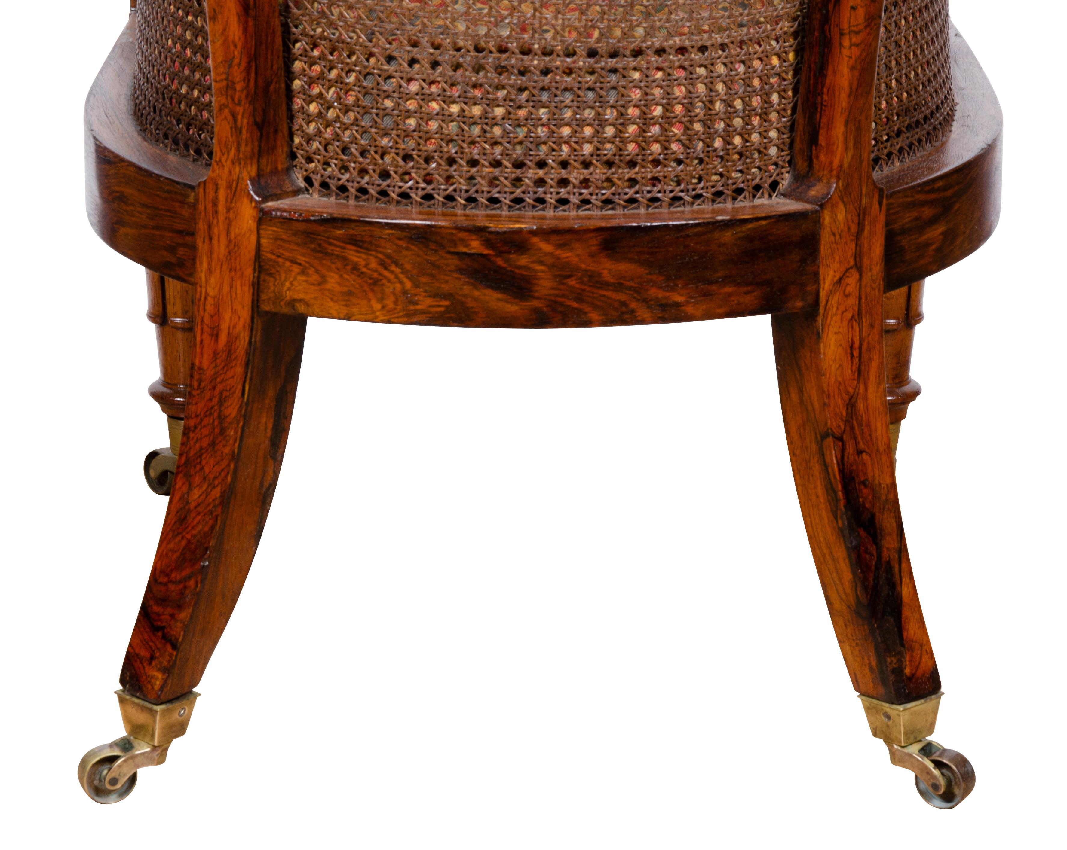 Pair of William IV Rosewood Tub Chairs 7