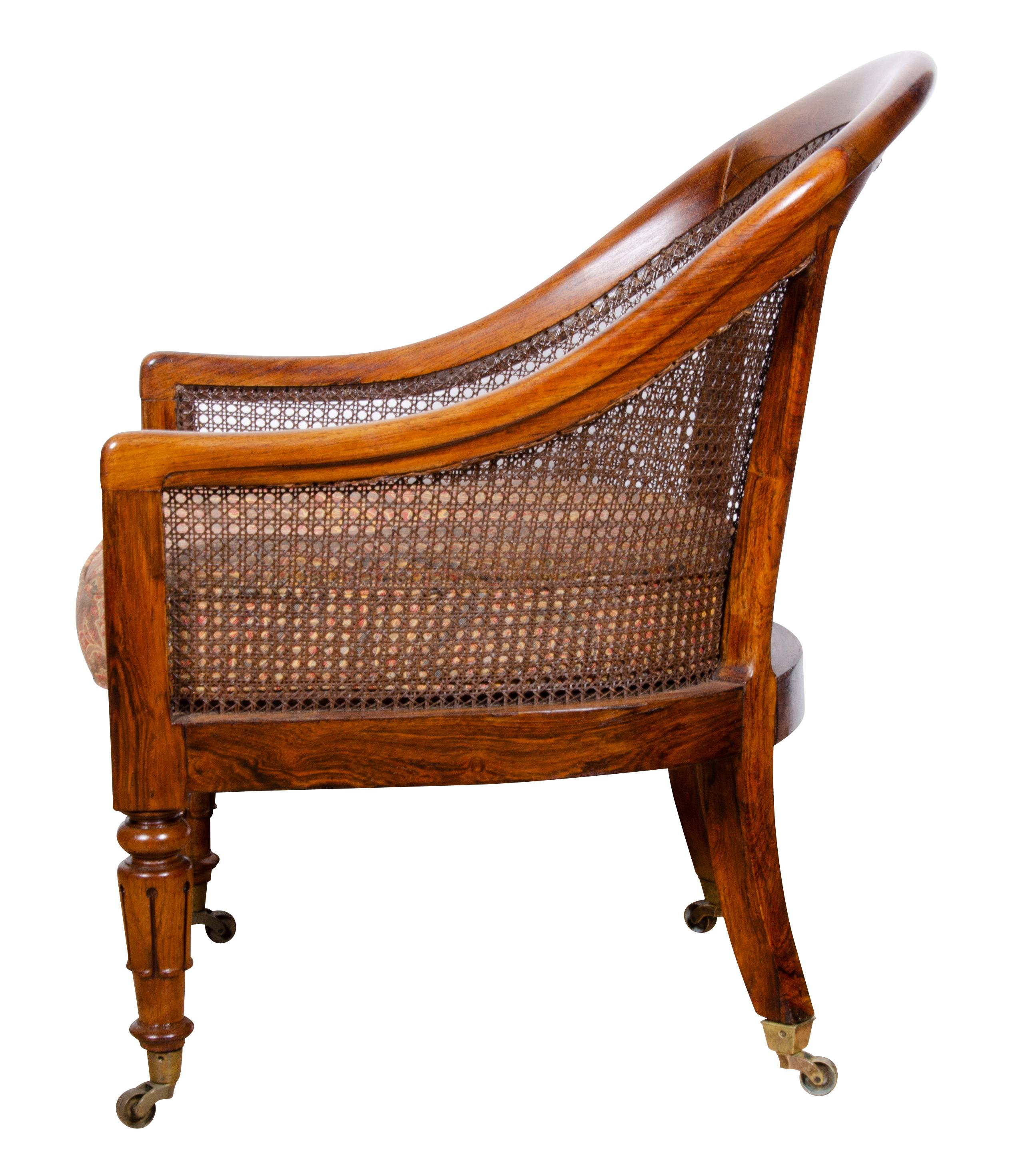 Pair of William IV Rosewood Tub Chairs 9