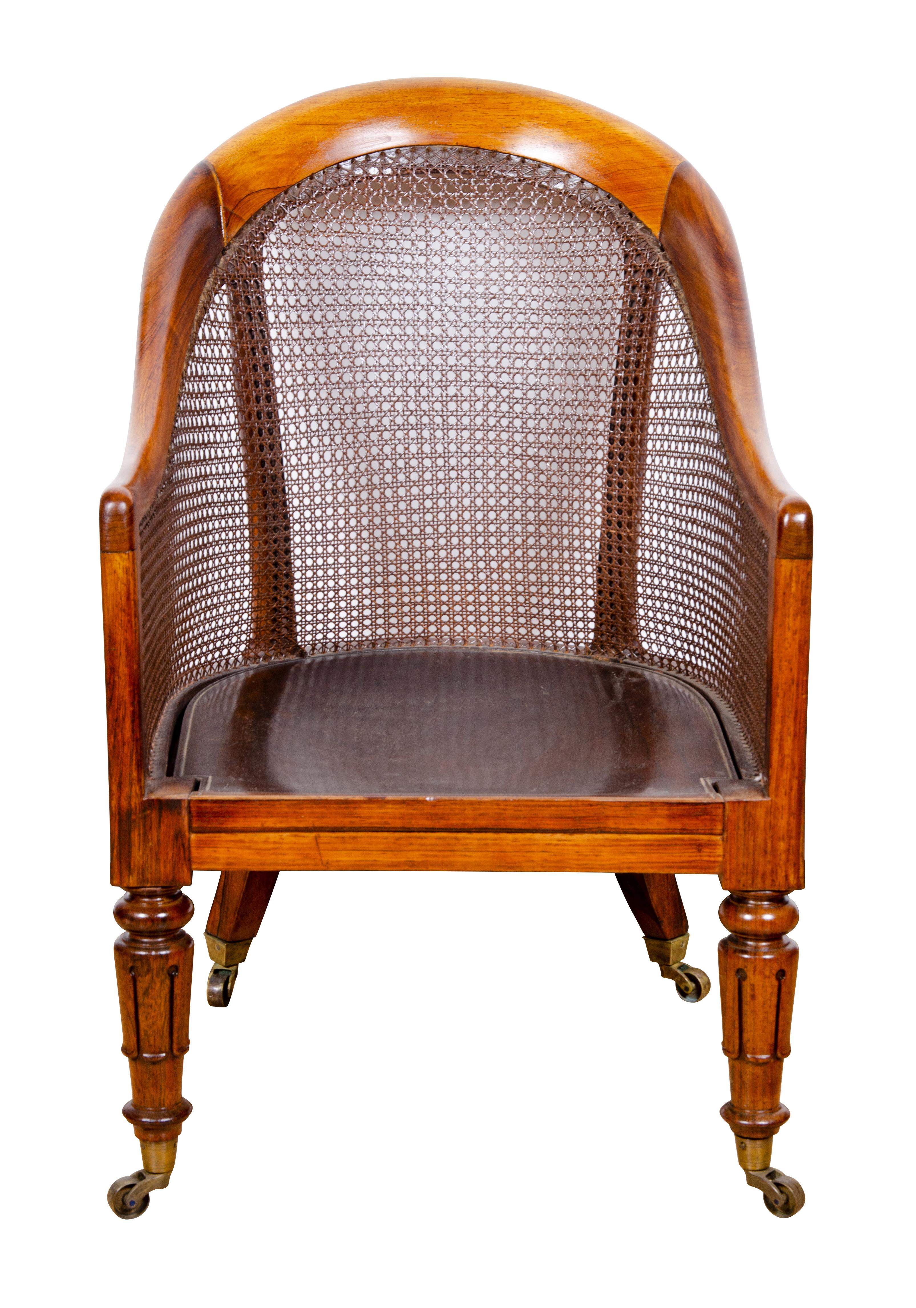 Pair of William IV Rosewood Tub Chairs 12