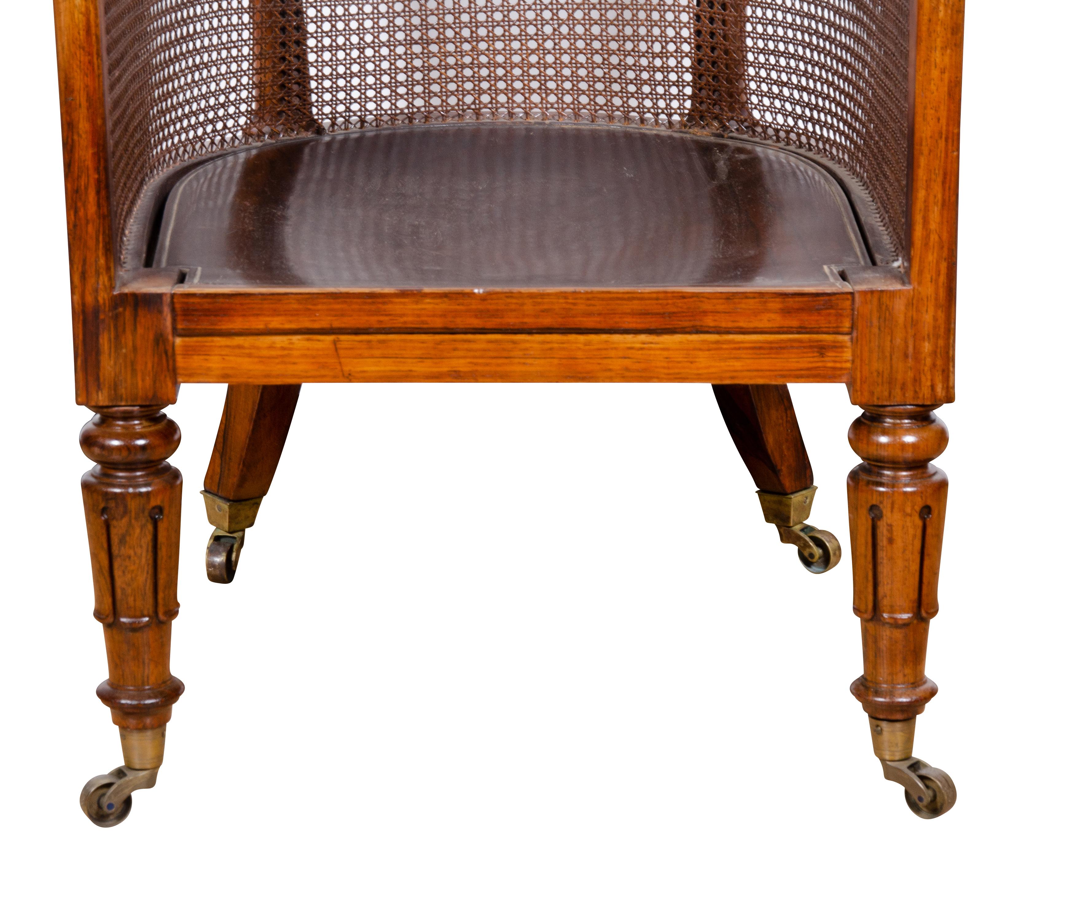 Pair of William IV Rosewood Tub Chairs 13