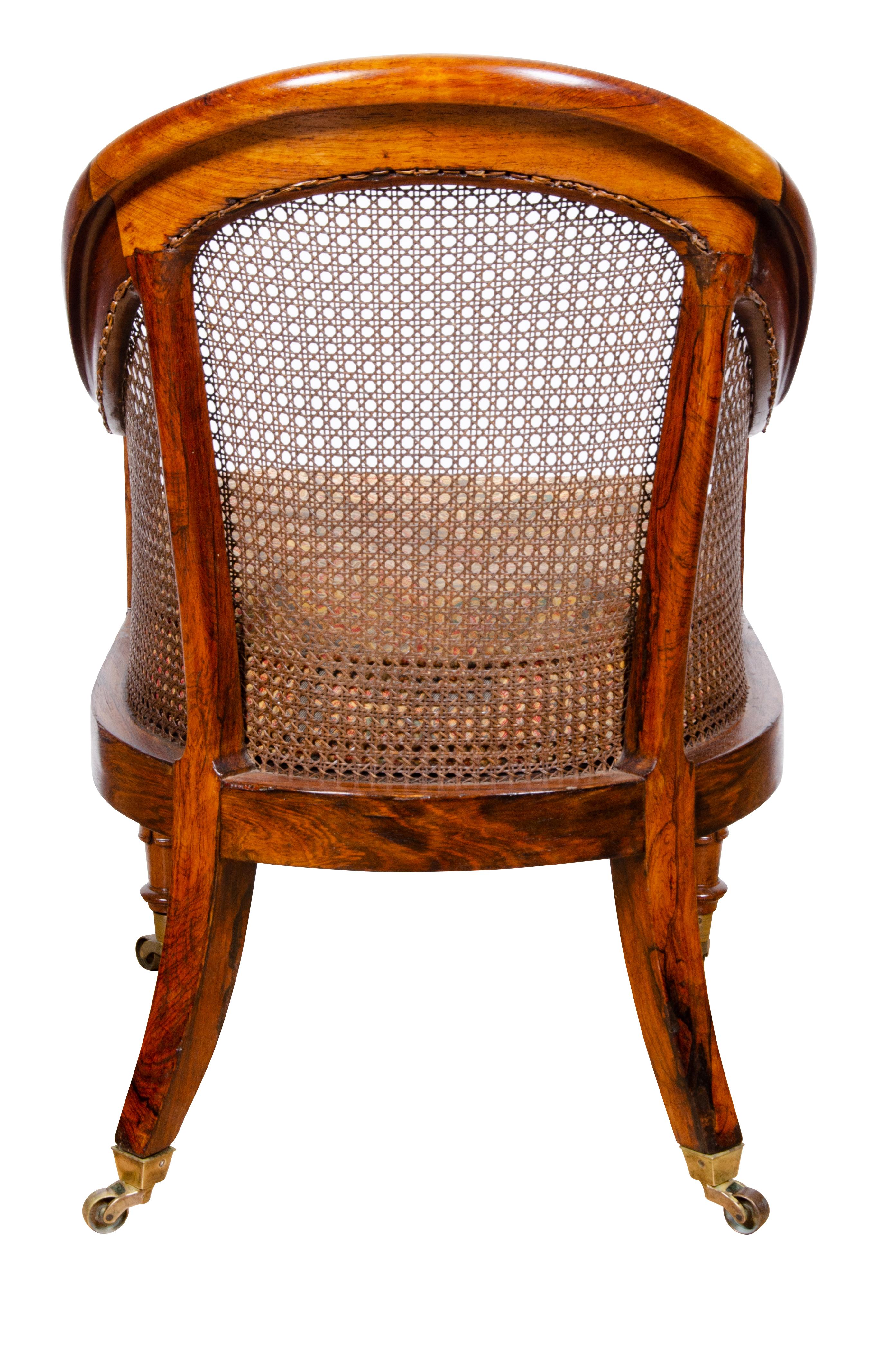 Pair of William IV Rosewood Tub Chairs 2