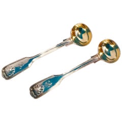 Wm IV Pair of Sterling Condiment/Salt Spoons by William Eaton, London, 1838
