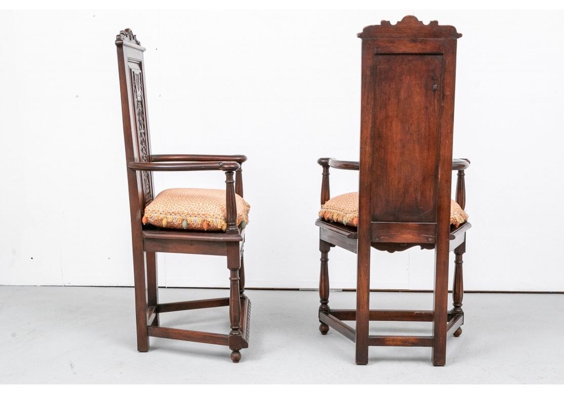 Pair of William M. Ballard Co. Walnut Hall Chairs, Late 19th-Early 20th Century 5