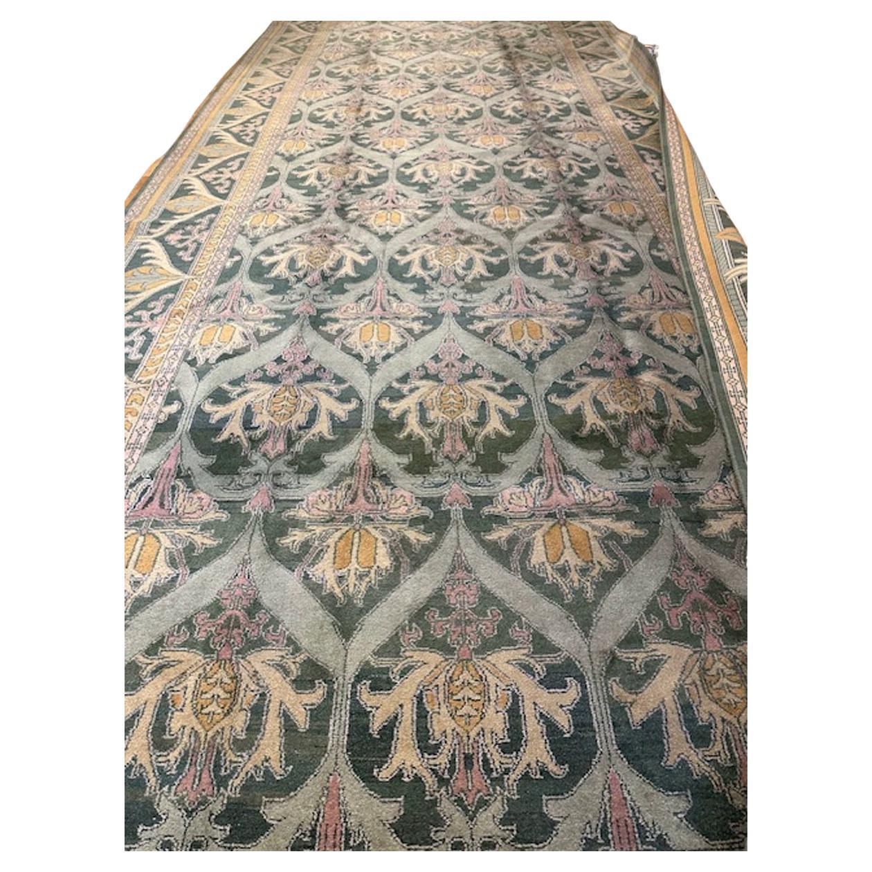 Coppia di tappeti indiani con disegno William Morris in vendita