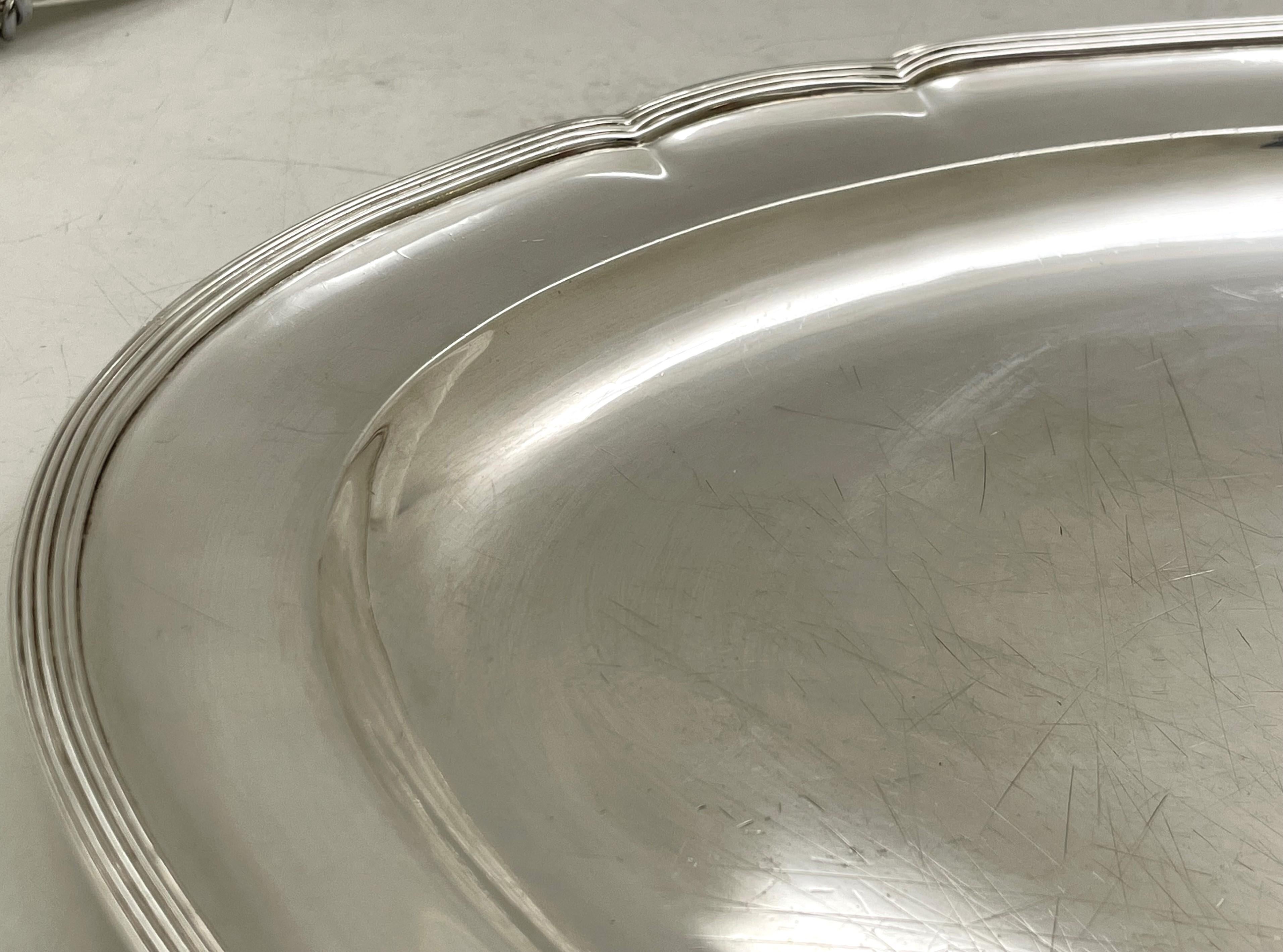 Anglais Paire de plateaux ou plateaux anglais de style géorgien 1790 en argent sterling William Pitts en vente