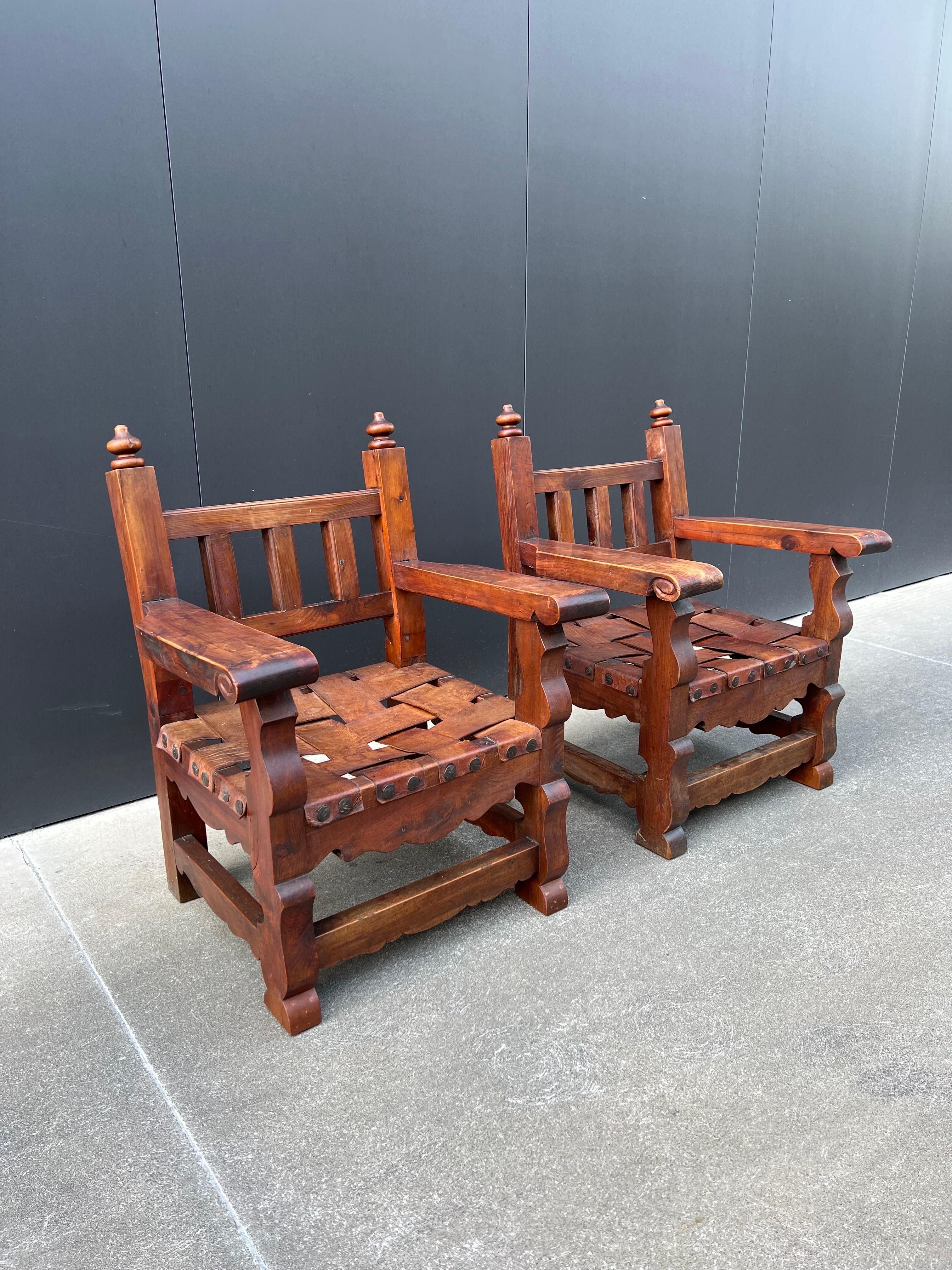 Spanish Colonial Pair of William Spratling Sabino Arm Chairs