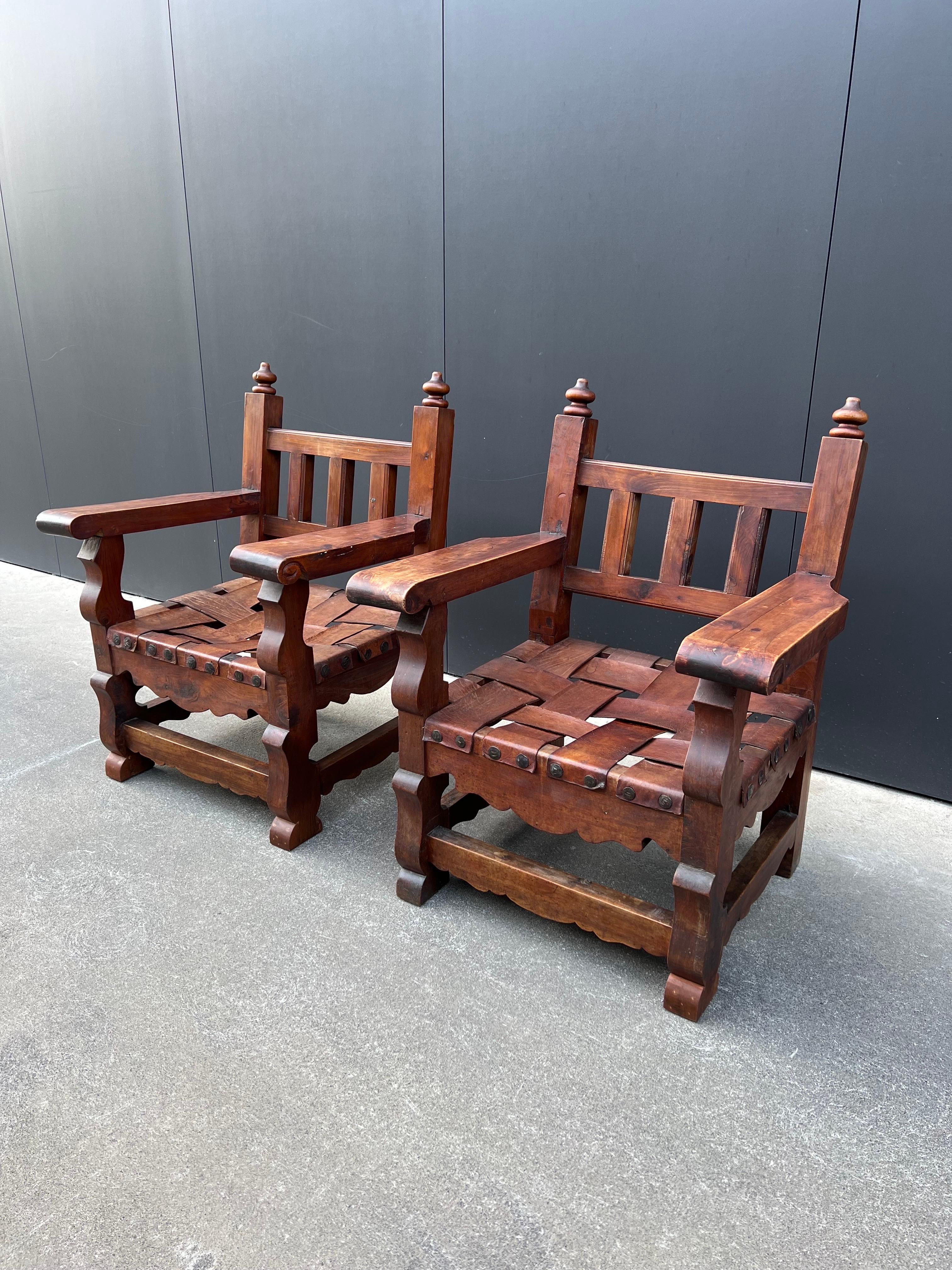 Mexican Pair of William Spratling Sabino Arm Chairs