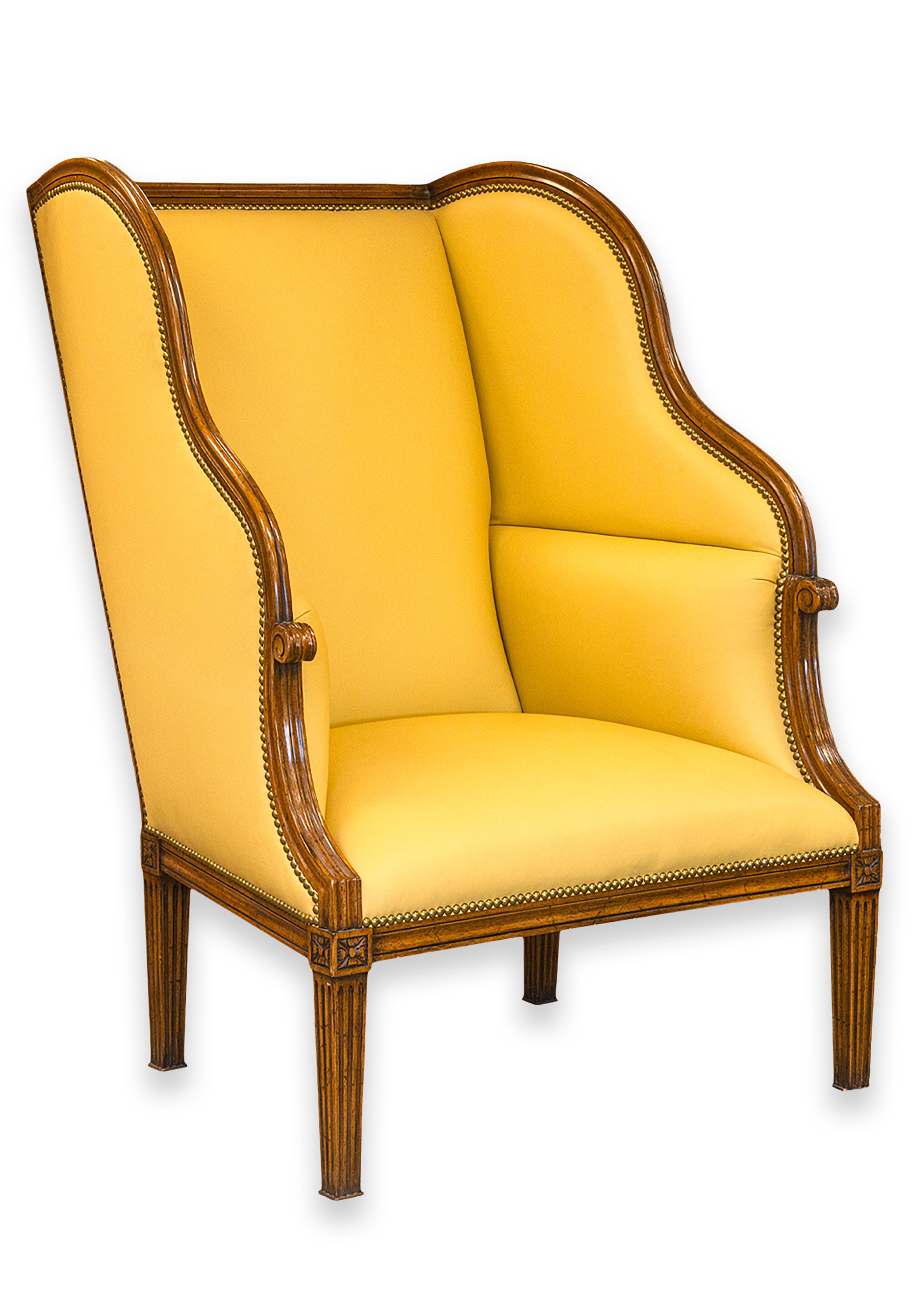 Paire de fauteuils contemporains Porter Highback de style William Switzer Louis XVI en vente 6