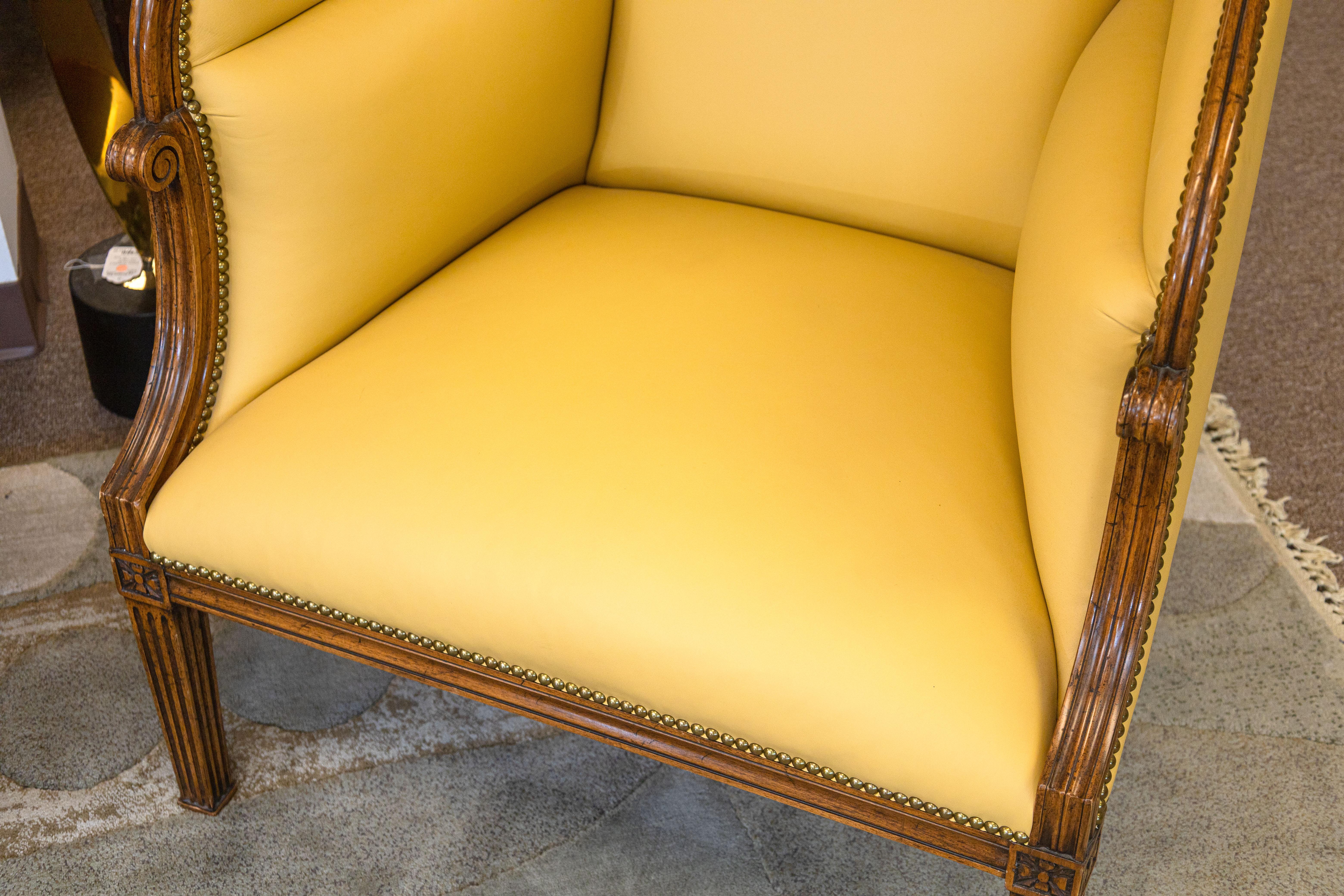 Paire de fauteuils contemporains Porter Highback de style William Switzer Louis XVI Bon état - En vente à Keego Harbor, MI