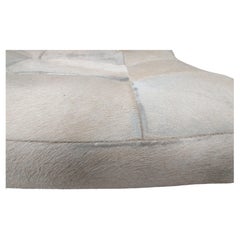 Pair of Williams Sonoma James Lounge Chairs with Hair on Hide & X Chrome Bases