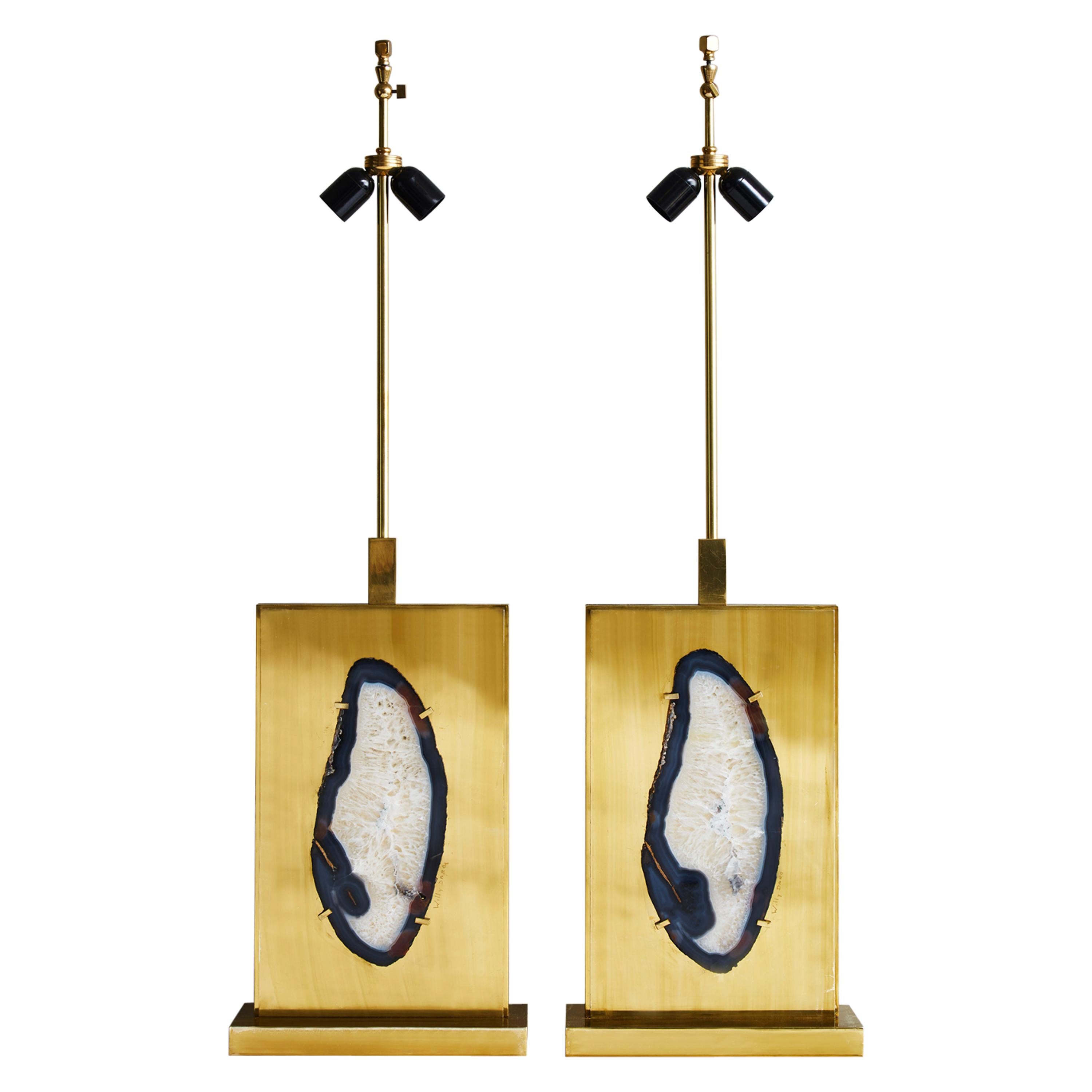 Pair of Willy Daro Lamps, 1960s