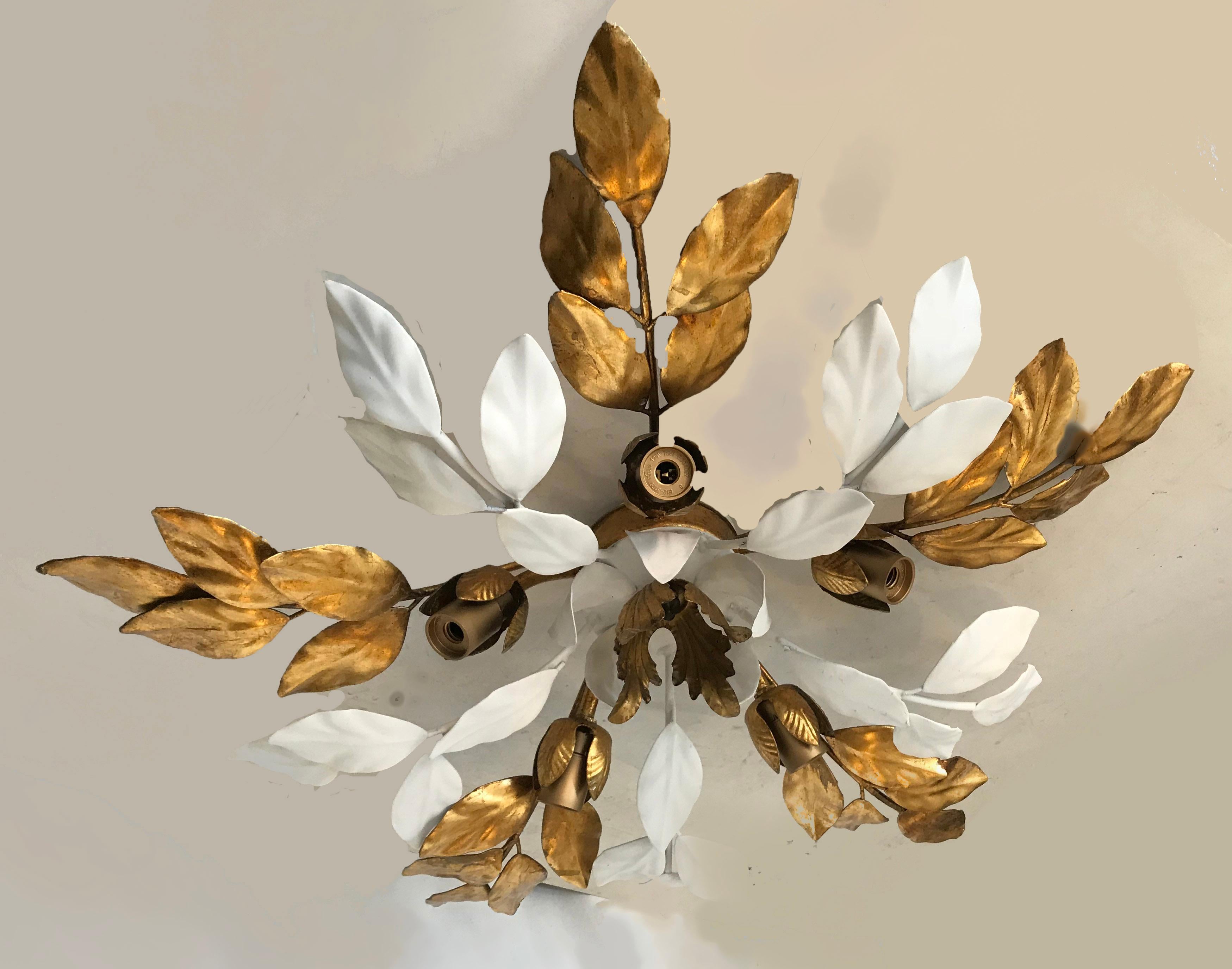 French Pair of Willy Daro Style Light Fixture For Sale