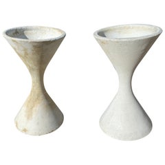 Paire de jardinières Diabolo de Willy Guhl 1950, 80 cm