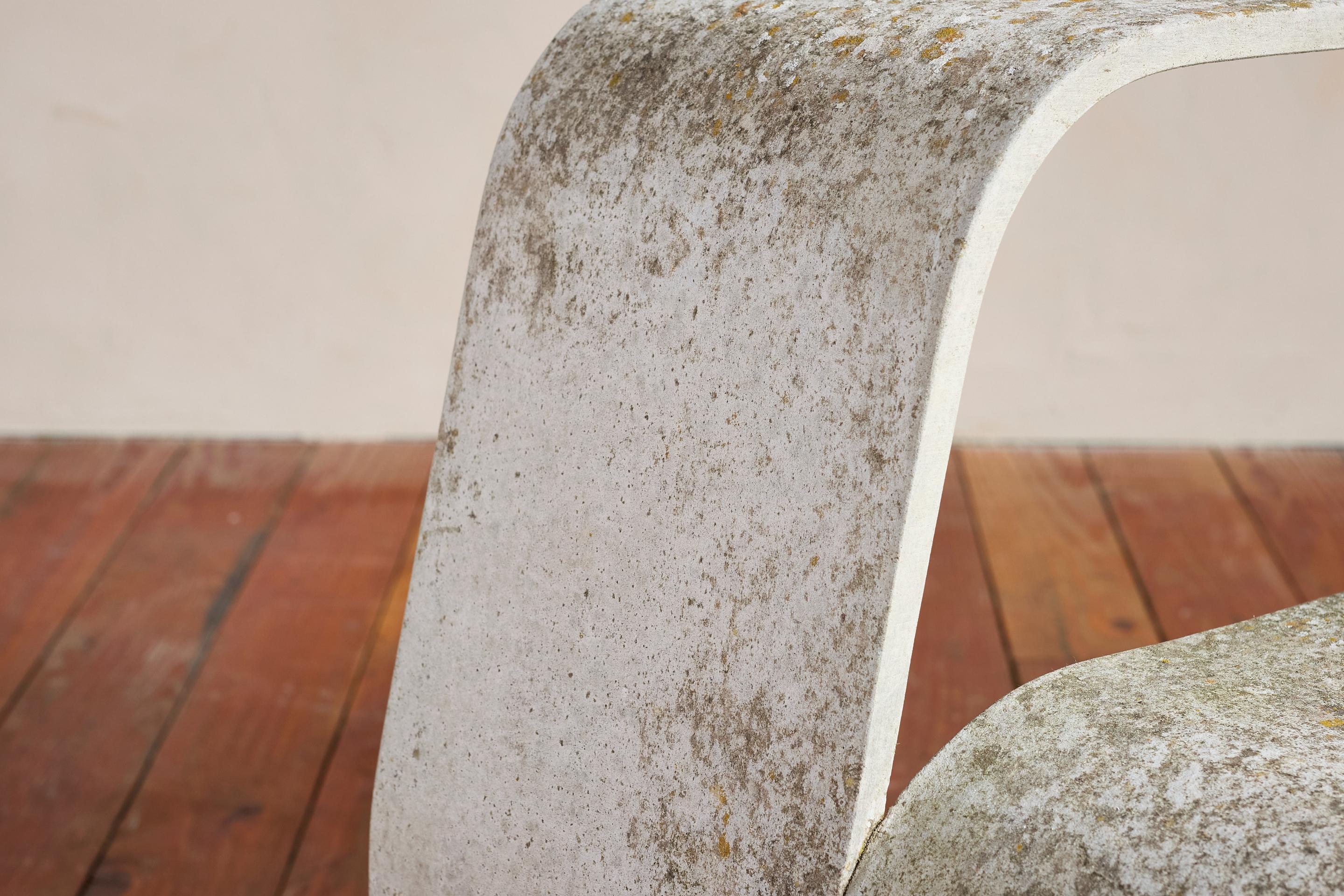 Pair of Willy Guhl Concrete Floating Chairs For Sale 7