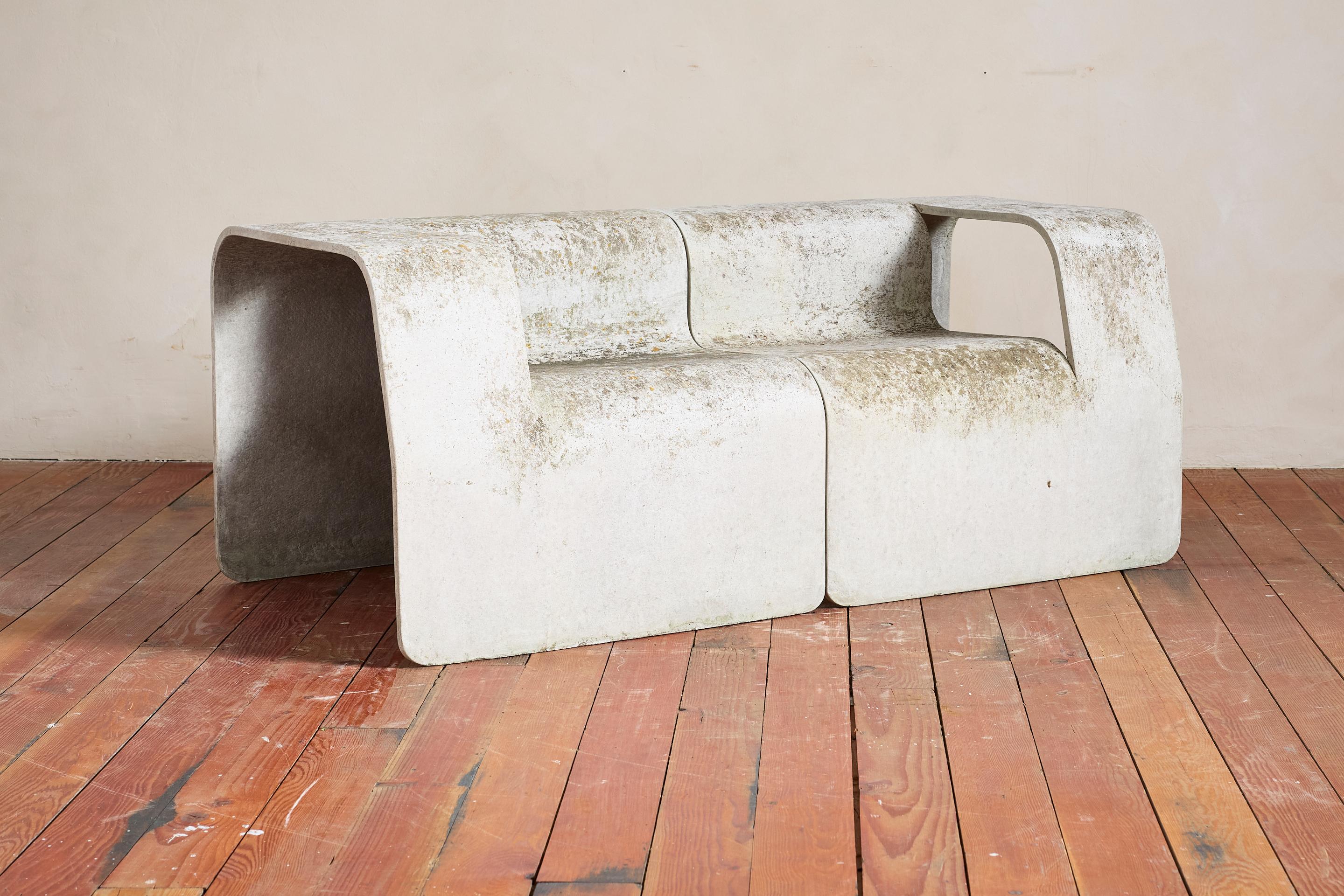 Swiss Pair of Willy Guhl Concrete Floating Chairs For Sale