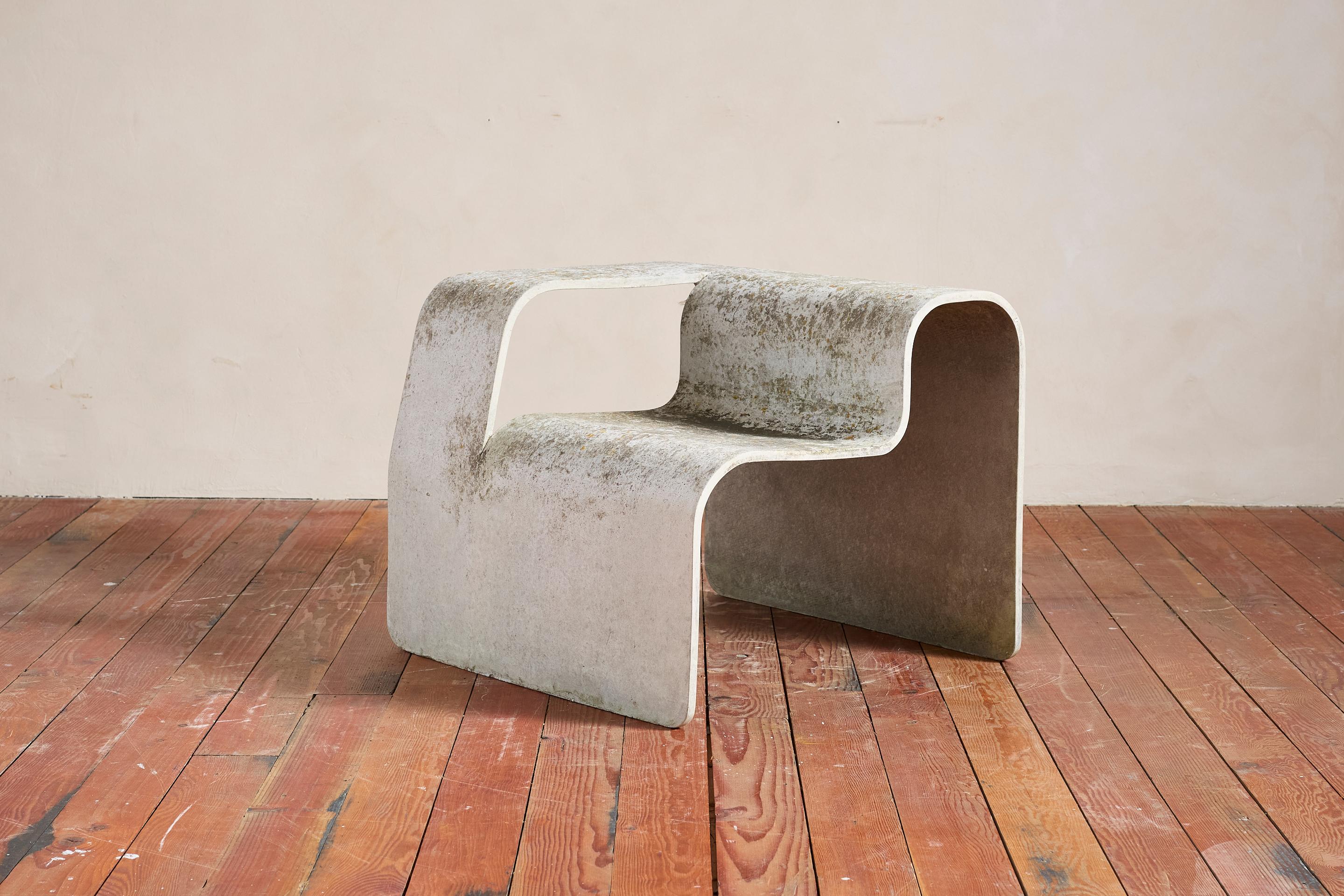 Pair of Willy Guhl Concrete Floating Chairs In Good Condition For Sale In Beverly Hills, CA
