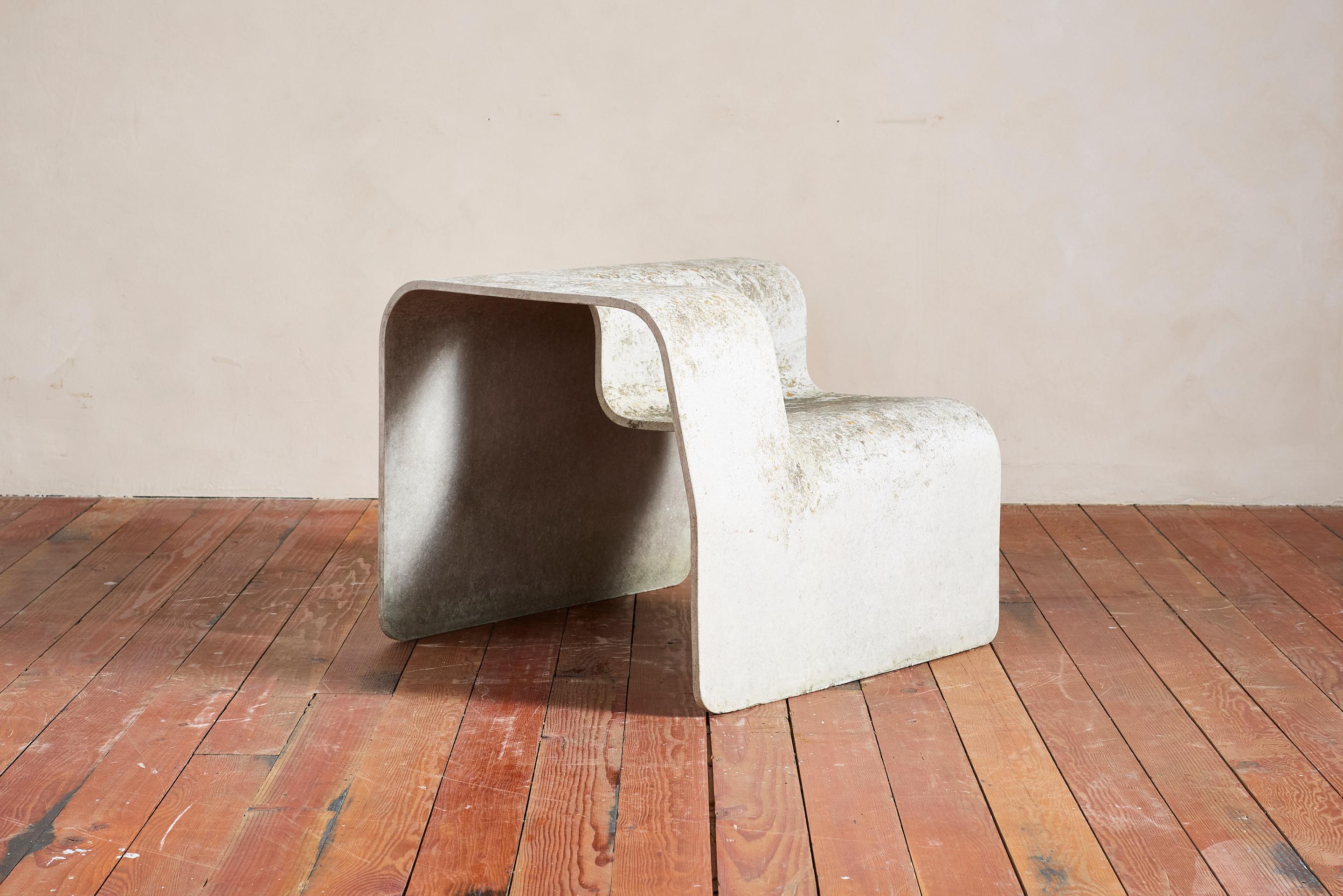 Mid-17th Century Pair of Willy Guhl Concrete Floating Chairs For Sale
