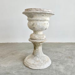 Pair of Willy Guhl Concrete Pedestal Goblet Planters, 1960s Switzerland