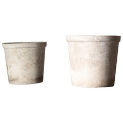 Pair of Willy Guhl Concrete Planters