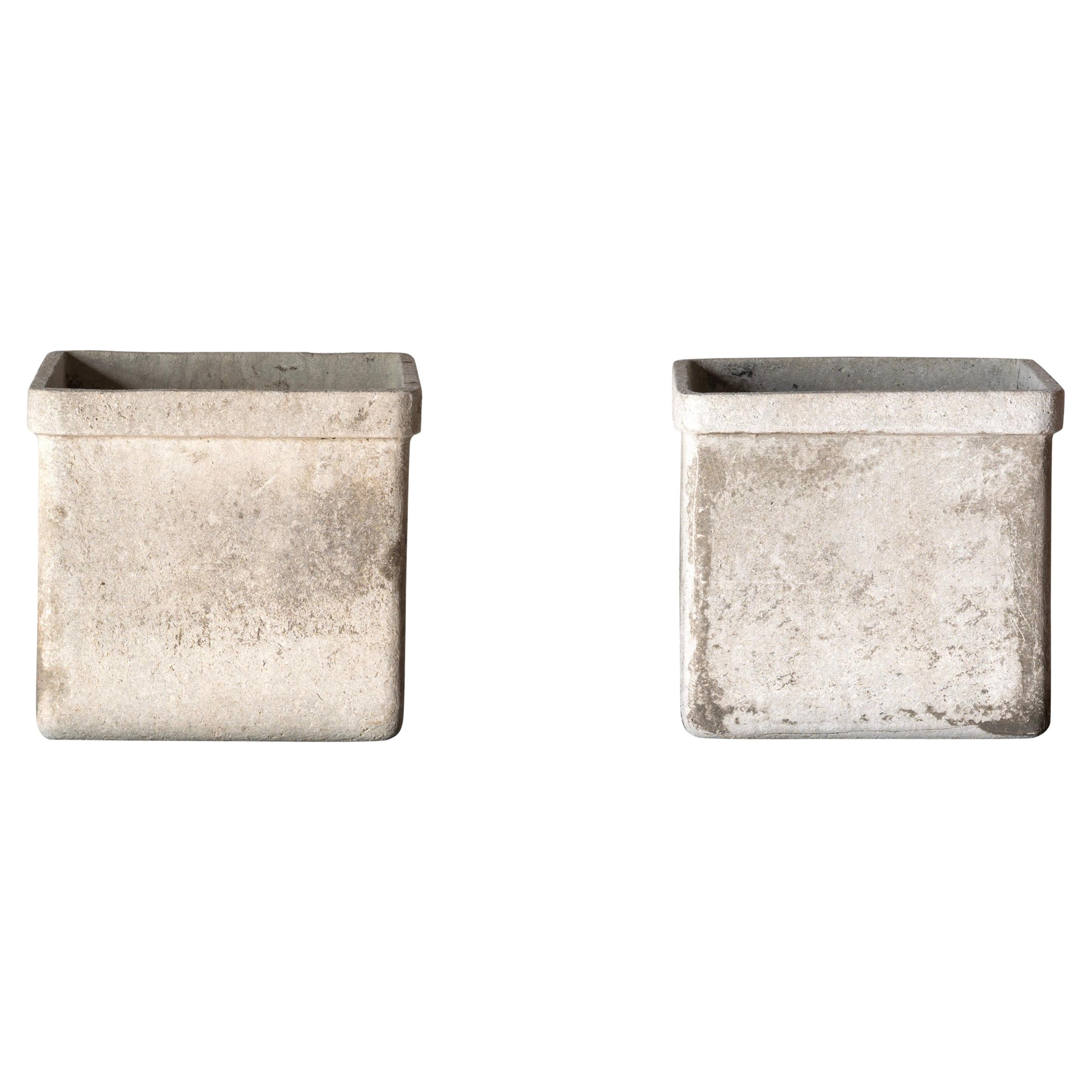 Paar Willy Guhl Concrete-Pflanzgefäße aus Beton