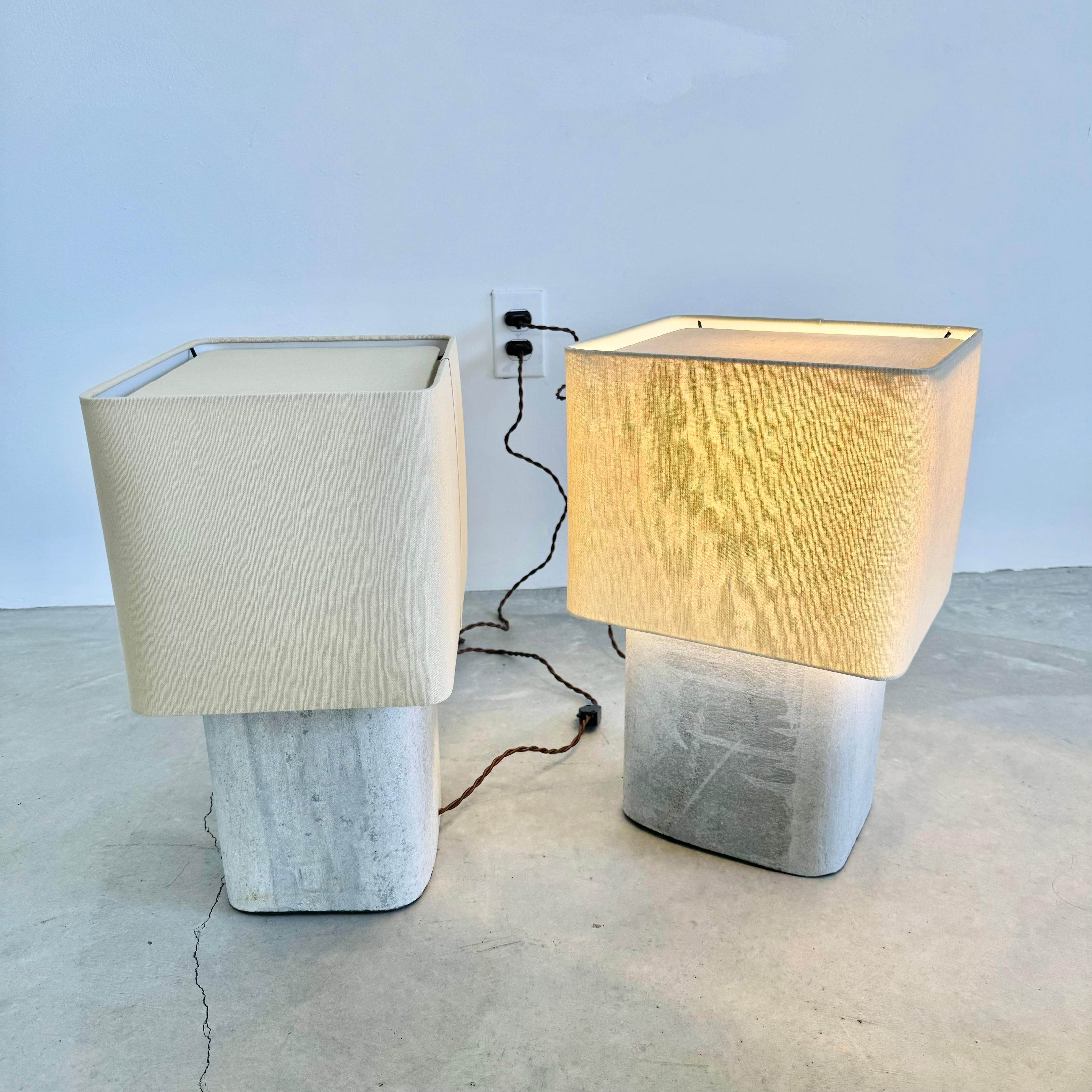 Paire de lampes de bureau Willy Guhl en béton, années 1960, Suisse en vente 6