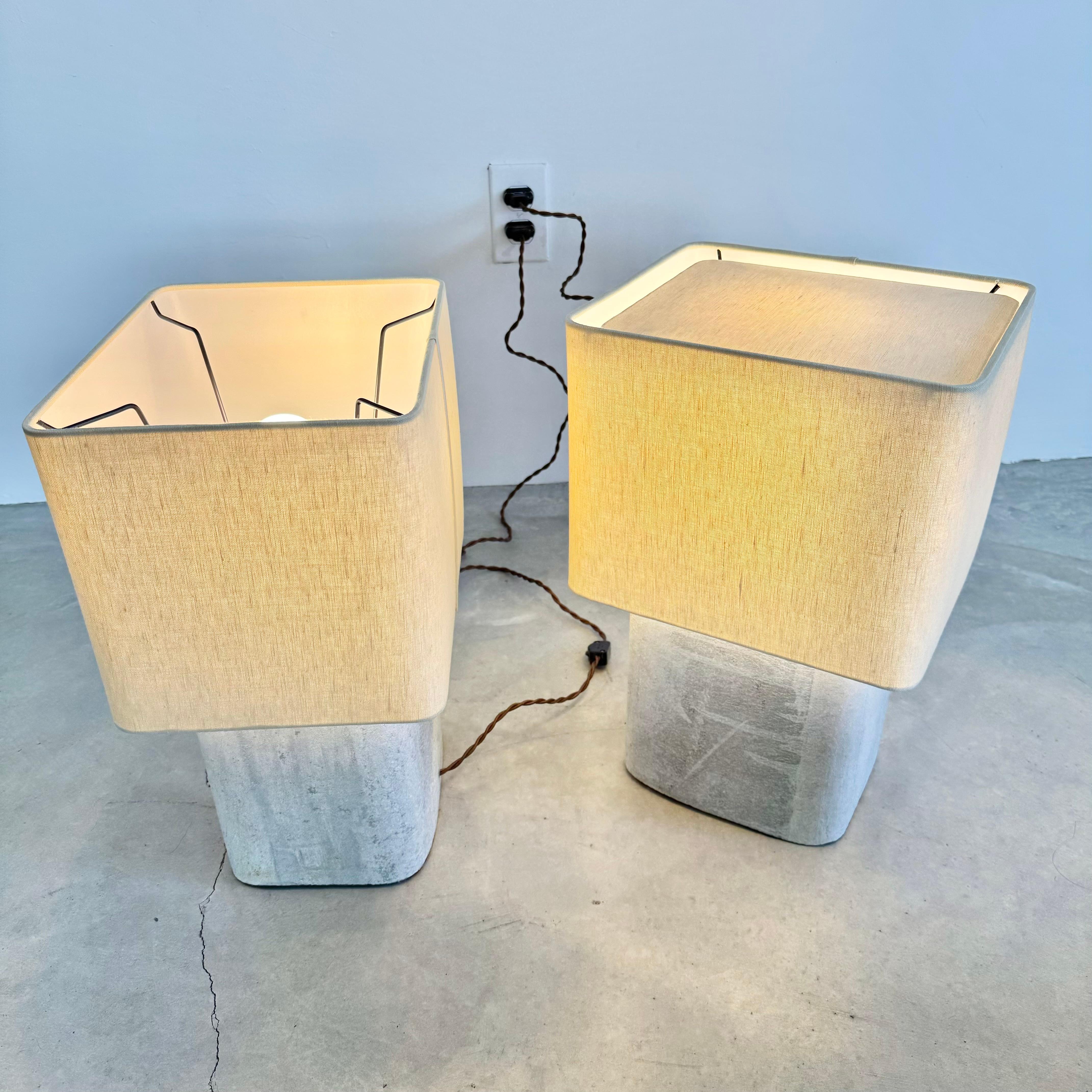 Paire de lampes de bureau Willy Guhl en béton, années 1960, Suisse en vente 7