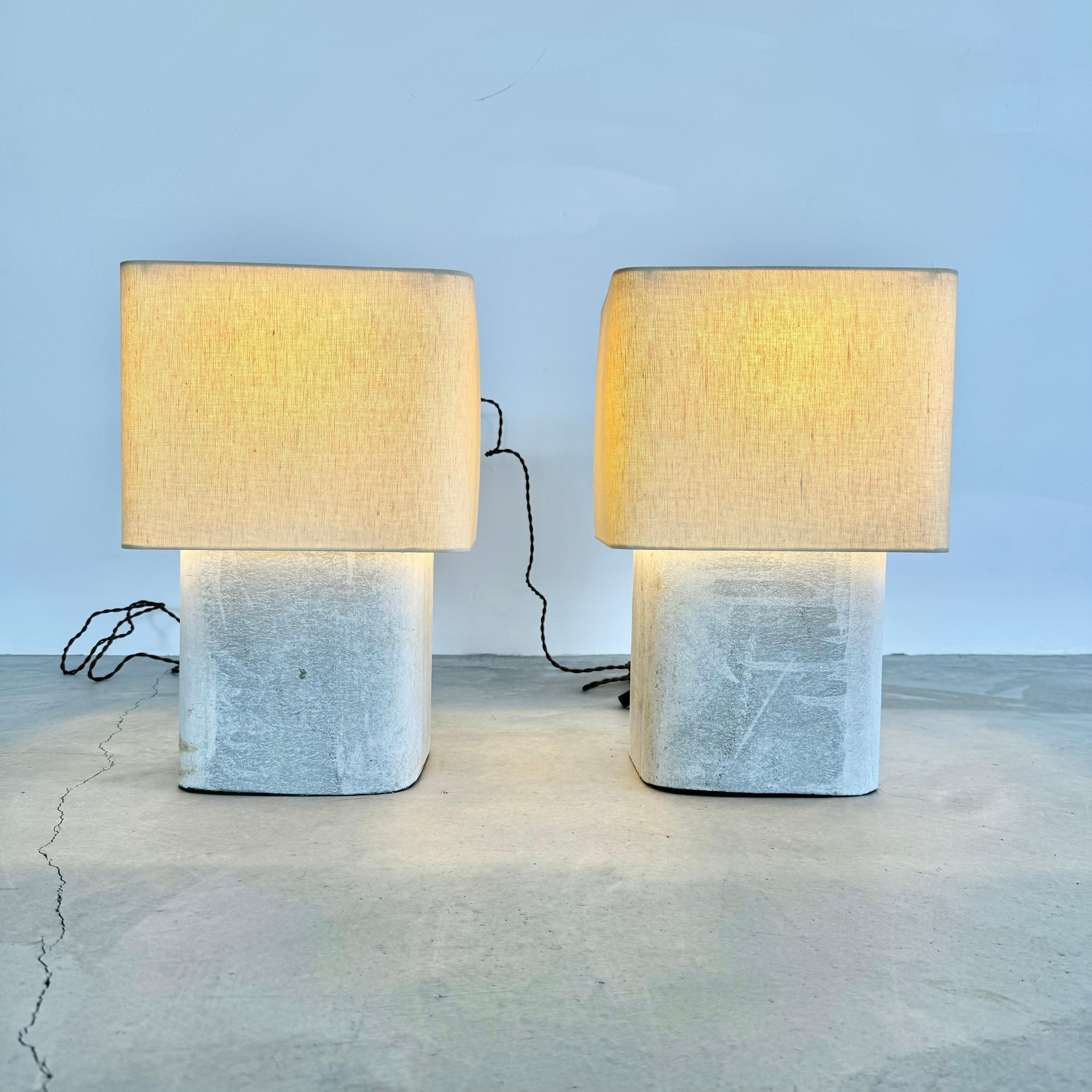 Paire de lampes de bureau Willy Guhl en béton, années 1960, Suisse Bon état - En vente à Los Angeles, CA
