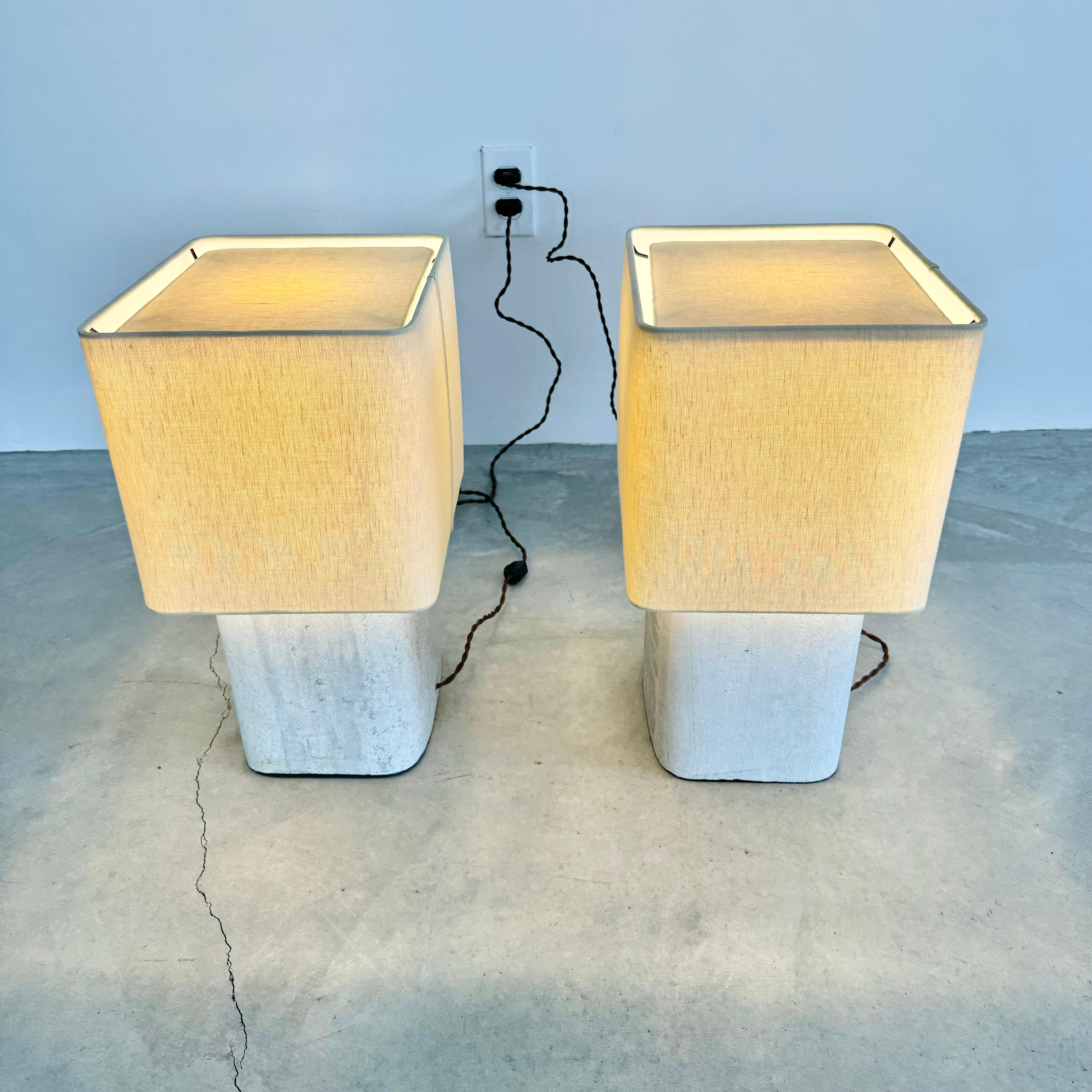 Pair of Willy Guhl Concrete Table Lamps, 1960s Switzerland For Sale 1