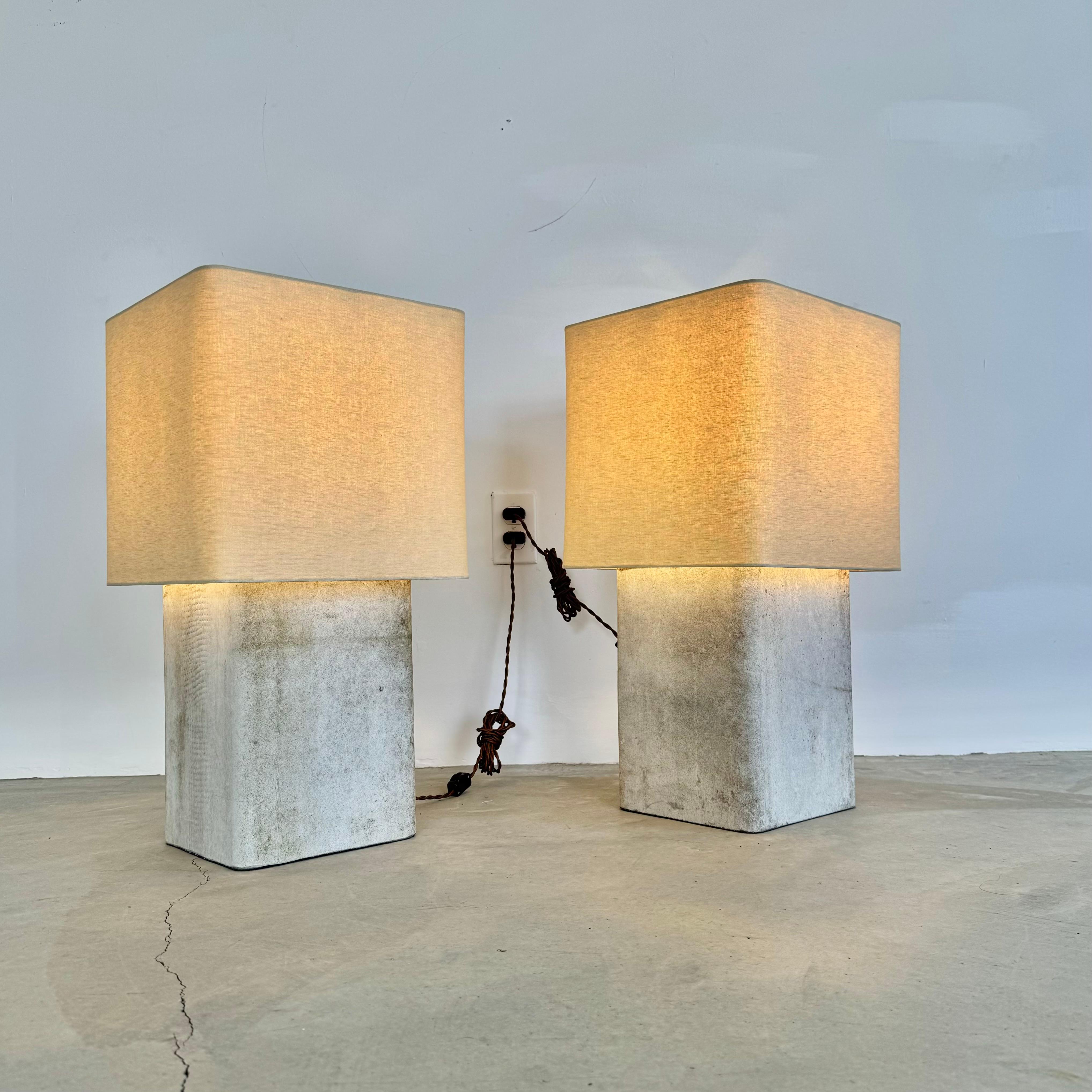 Paar Willy Guhl- Beton-Tischlampen, Schweiz, 1960er Jahre im Angebot 3