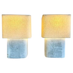 Used Pair of Willy Guhl Concrete Table Lamps, 1960s Switzerland