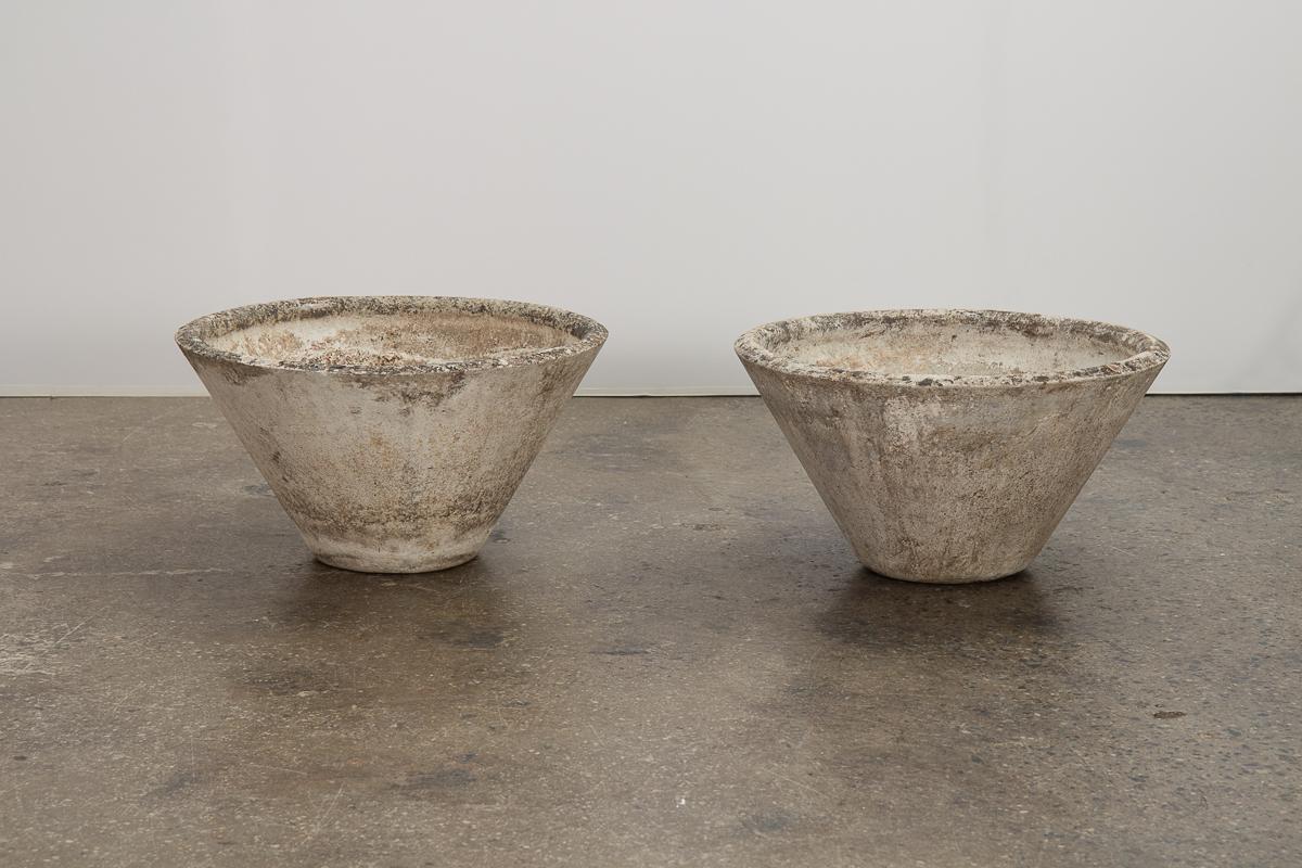 Pair of Willy Guhl Conical Planters For Sale 3