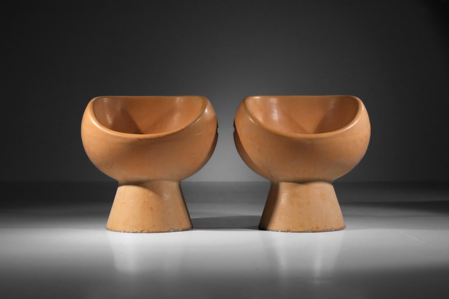 Paire de fauteuils à boules Eternite de Willy Guhl des années 60 en vente 5