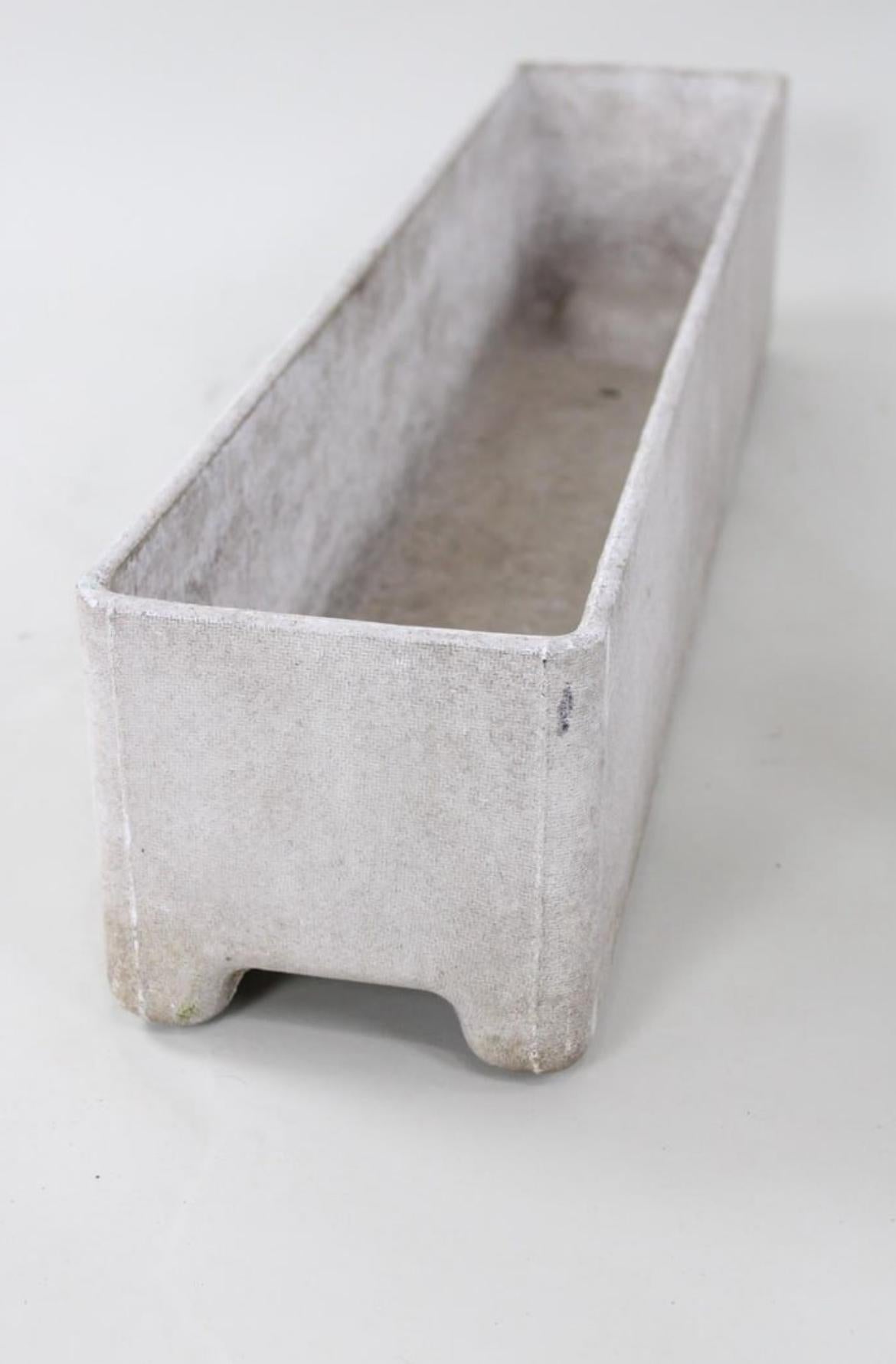 Pair of Willy Guhl for Eternit Rectangular Cement Planters In Good Condition For Sale In Chicago, IL
