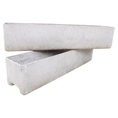 Pair of Willy Guhl for Eternit Rectangular Cement Planters