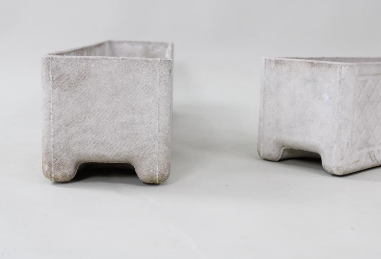 Pair of Willy Guhl for Eternit Rectangular Cement Planters No. 2 For Sale 2