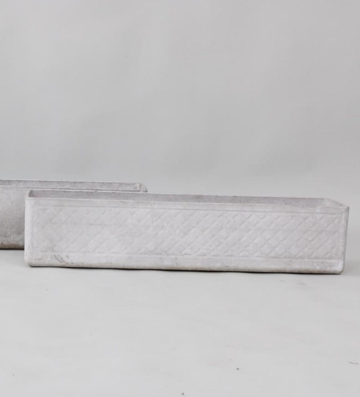 Pair of Willy Guhl for Eternit Rectangular Cement Planters No. 2 In Good Condition For Sale In Chicago, IL