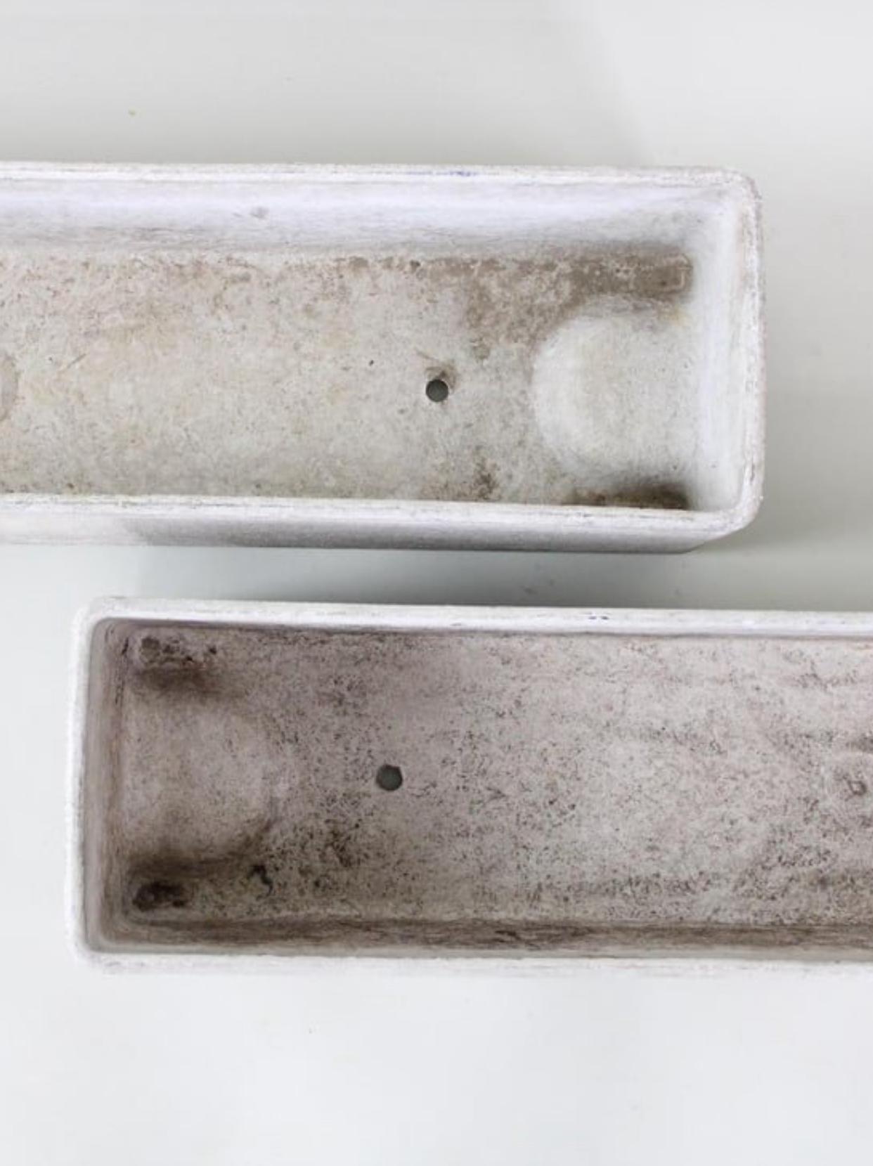 Mid-20th Century Pair of Willy Guhl for Eternit Rectangular Cement Planters No. 2 For Sale