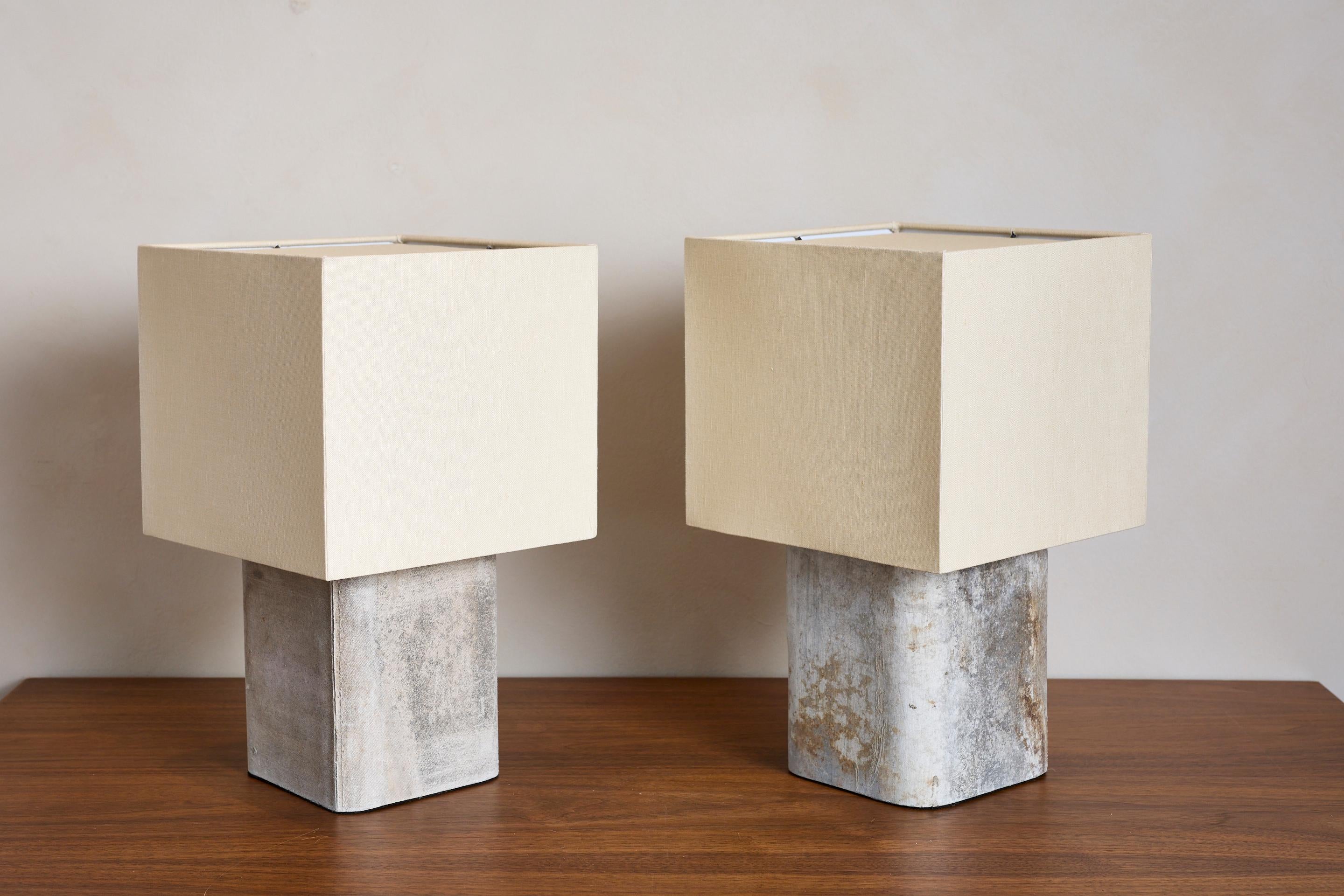 Swiss Pair of Willy Guhl Lamps For Sale