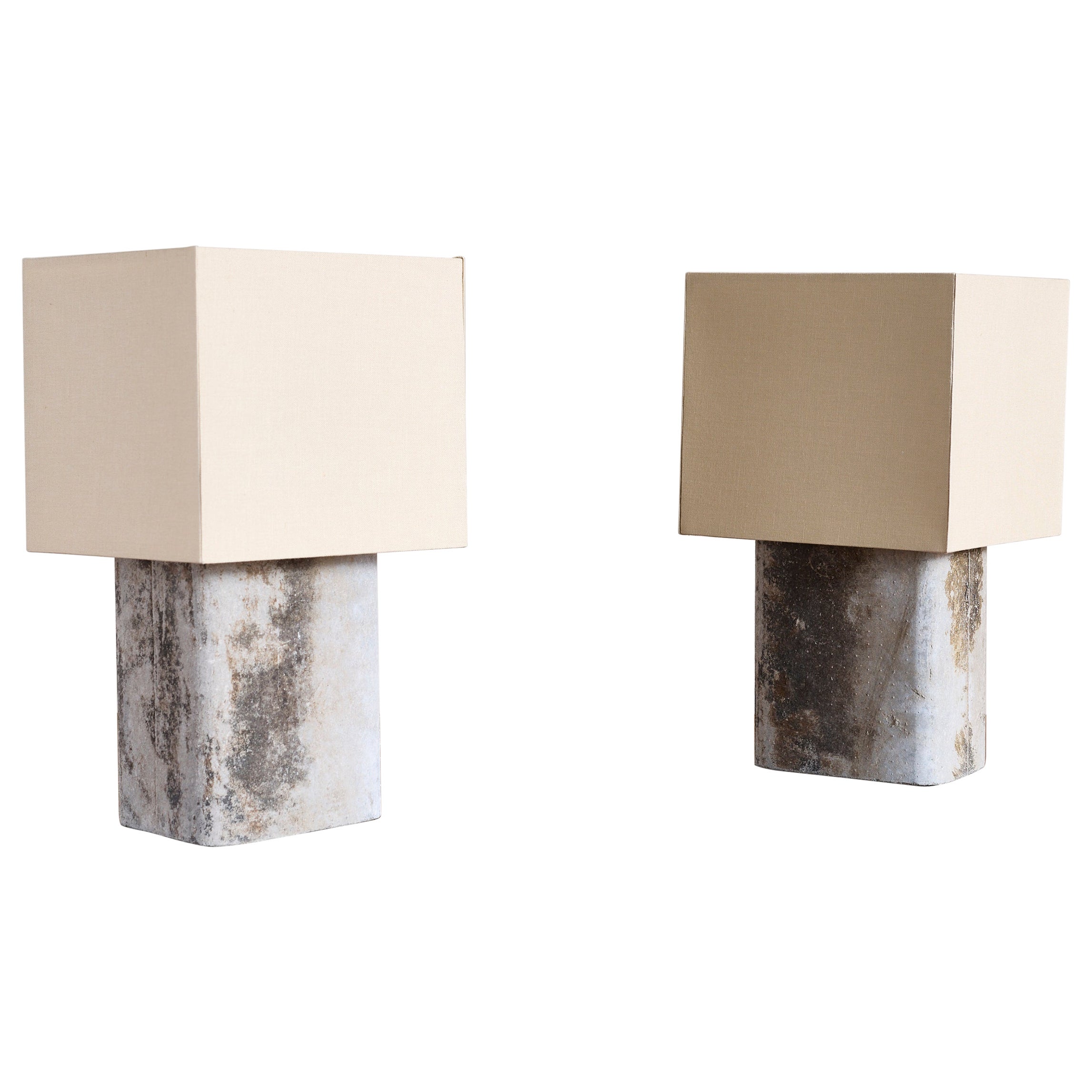 Pair of Willy Guhl Lamps with Patina