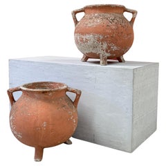 Pair of Willy Guhl 'Marmite' Cauldron Terracotta Planters